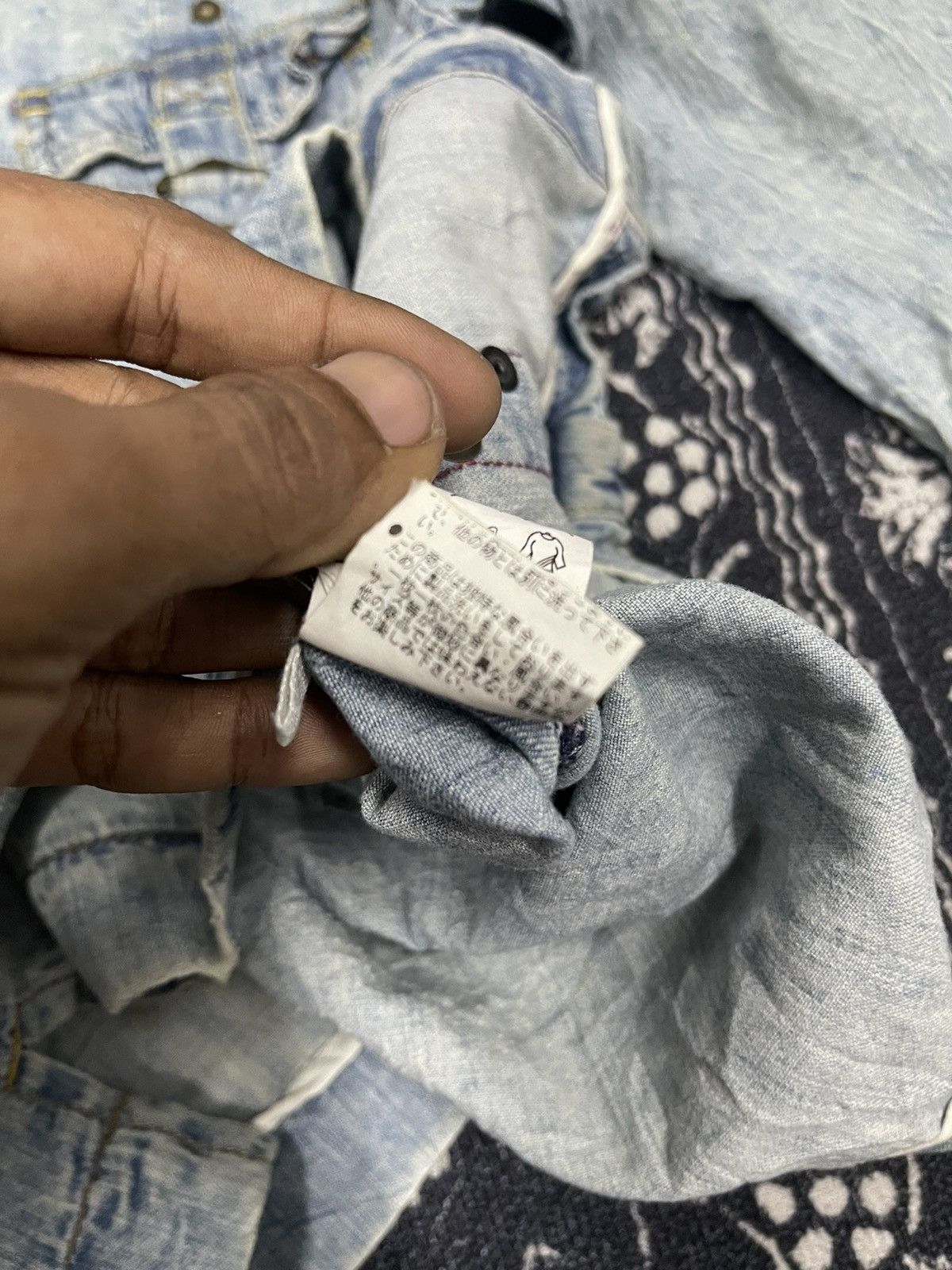 Japanese Brand 2000s KMRII INSPIRED STUDDED DENIM BUTTON UP DISTRESSED Size US S / EU 44-46 / 1 - 15 Thumbnail