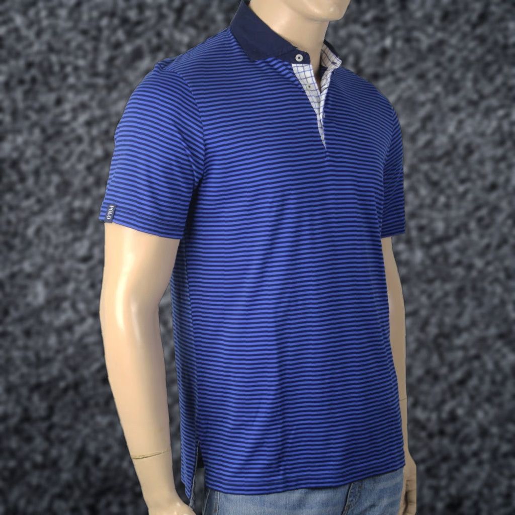 Ralph Lauren Polo Golf Ralph Lauren Navy Striped Cotton Shirt NWT Polo Shirt Men M Blue-White Stripes Size US M / EU 48-50 / 2 - 1 Preview