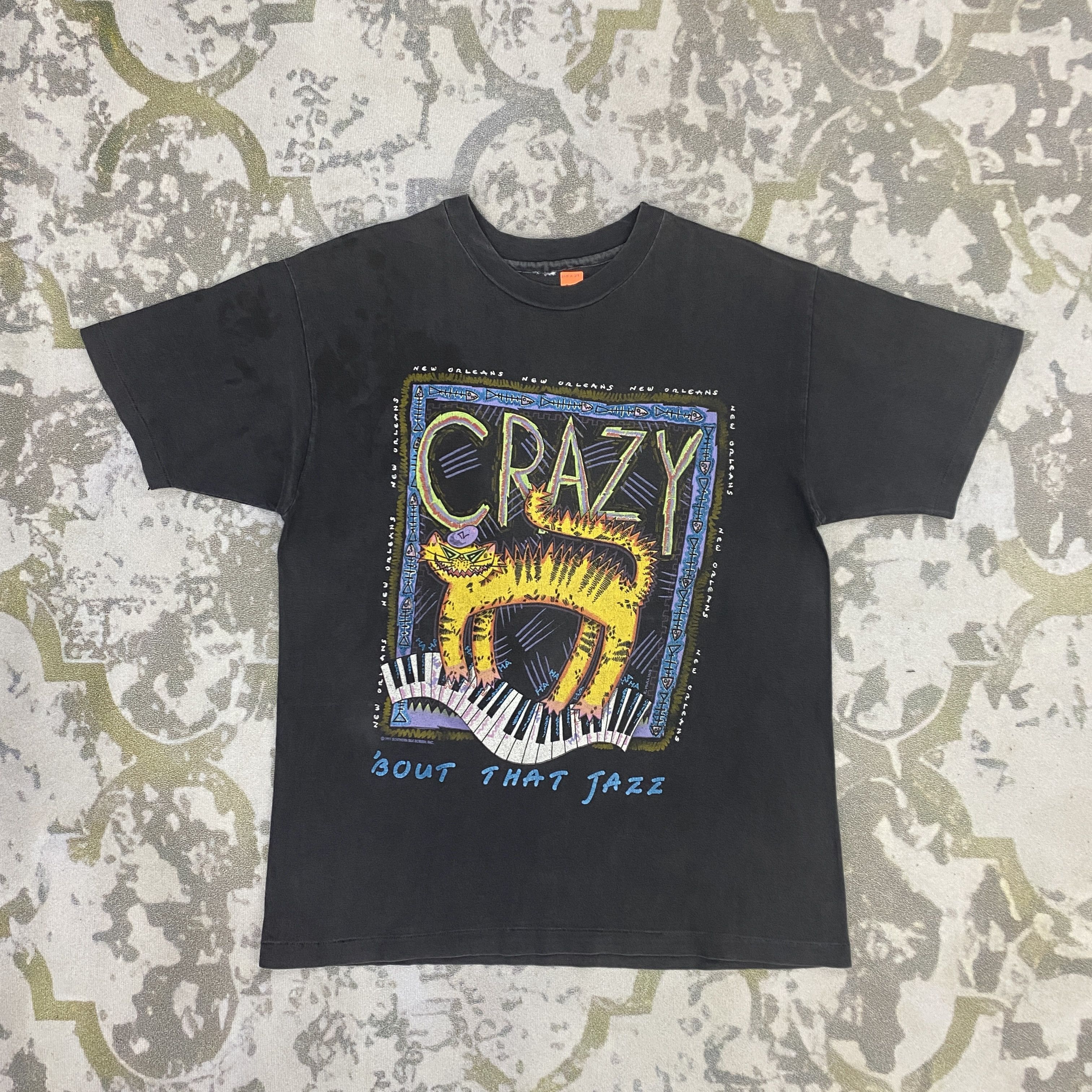 Vintage Crazy 'bout That Jaze New Orleans Tshirt - I098
