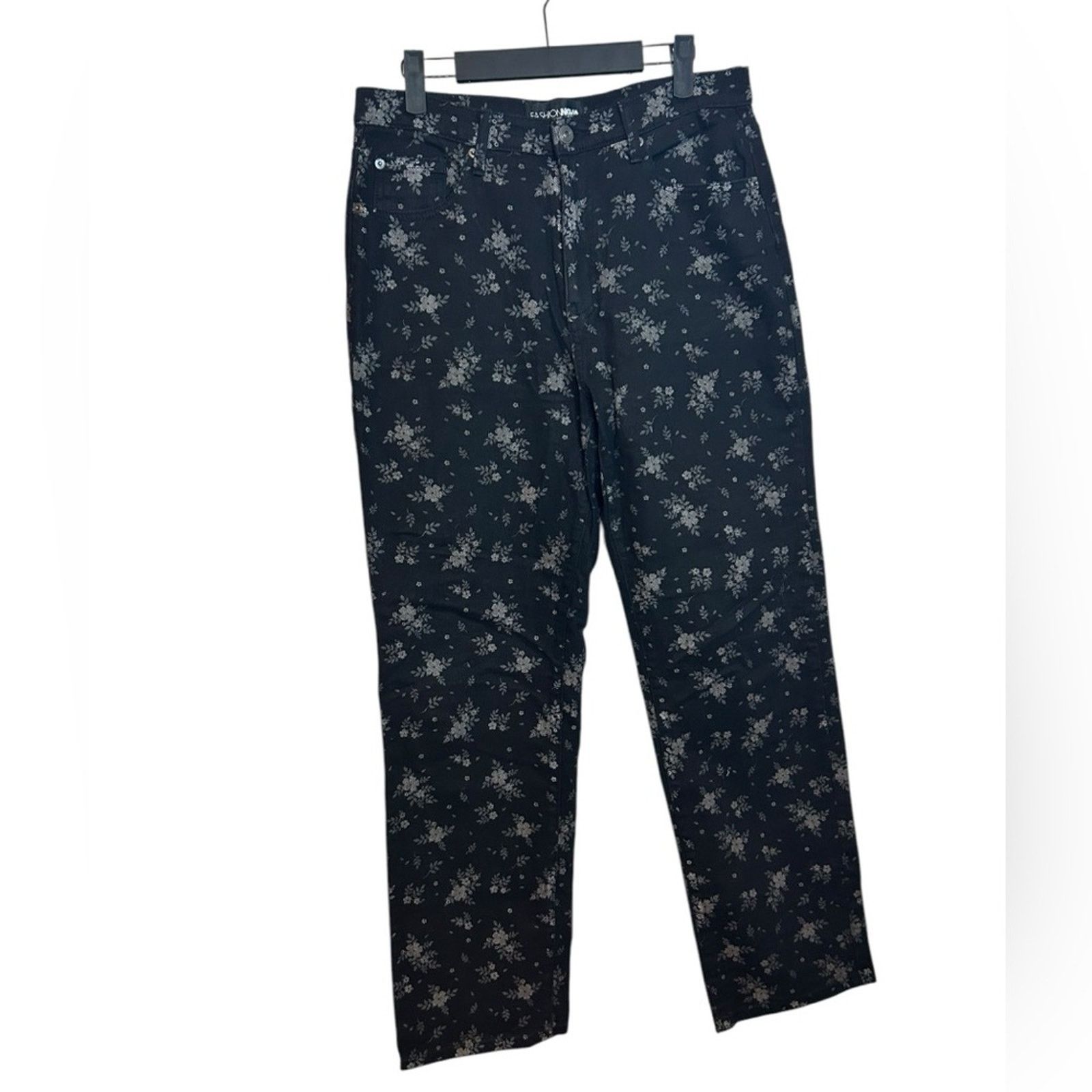 Other Fashion Nova Ditsy Floral Straight Leg Jeans Size 29" - 3 Thumbnail