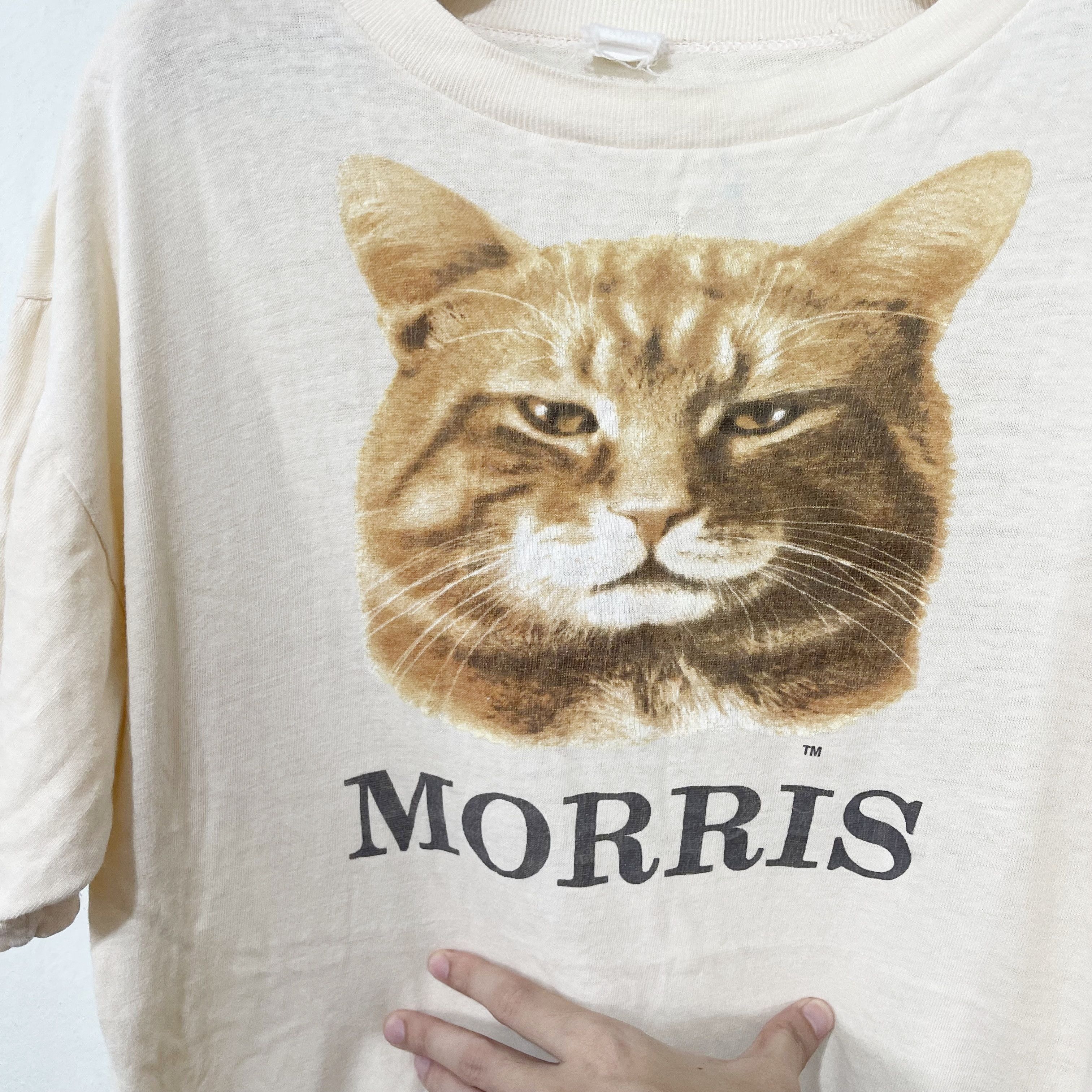 Vintage Vintage 80s Morris the Cat T-Shirt Size US XS / EU 42 / 0 - 2 Thumbnail