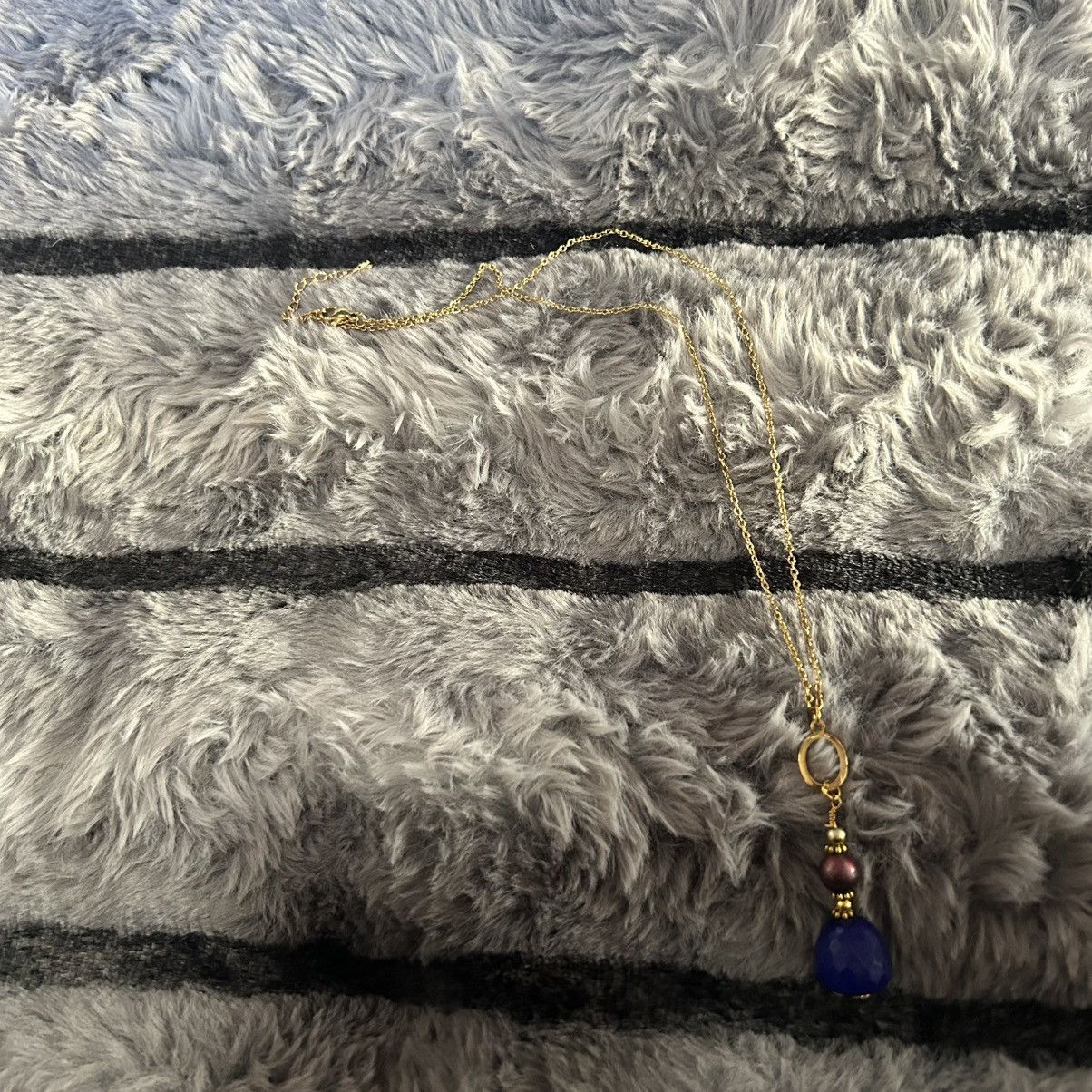 Handmade Handcrafted vintage bead drop pendant on chain necklace Size ONE SIZE - 6 Thumbnail