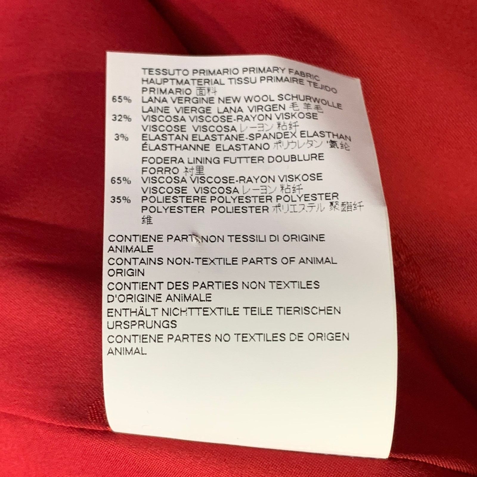 Dsquared2 Size M Red Wool Blend Double Breasted Peak Lapel Coat Size M / US 6-8 / IT 42-44 - 8 Thumbnail