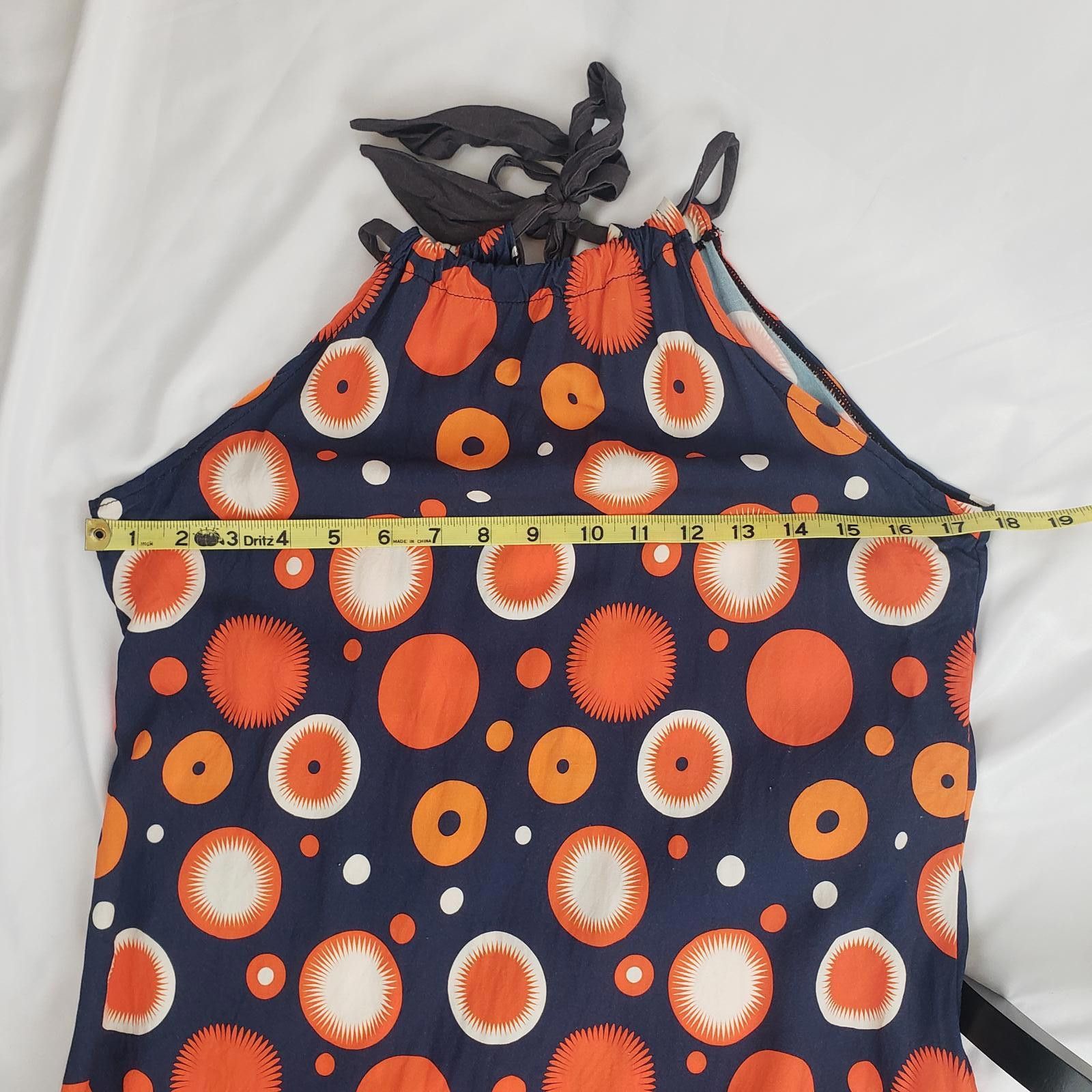 Designer Retro Halter Dress with Dot Print Size S / US 4 / IT 40 - 7 Thumbnail