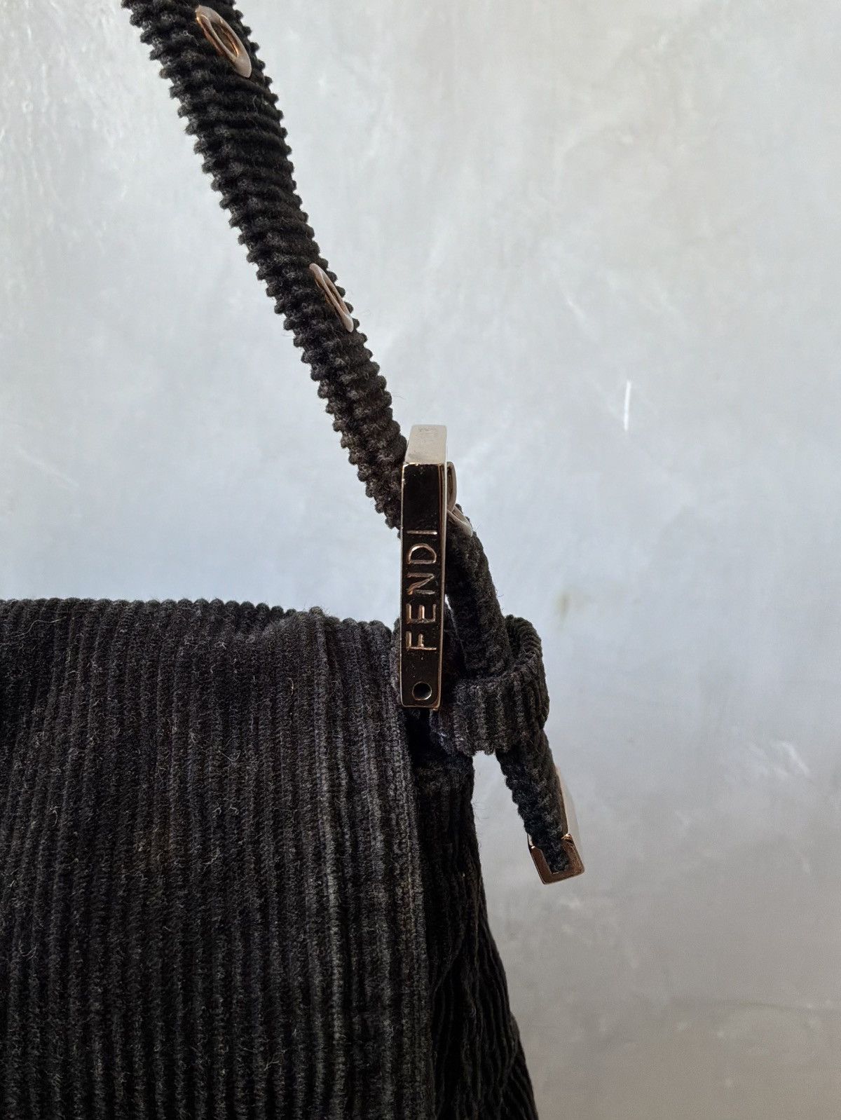 Fendi 2000s Fendi - Curdoroy on Copper Hardware Mamma Baguette Bag Size ONE SIZE - 7 Thumbnail