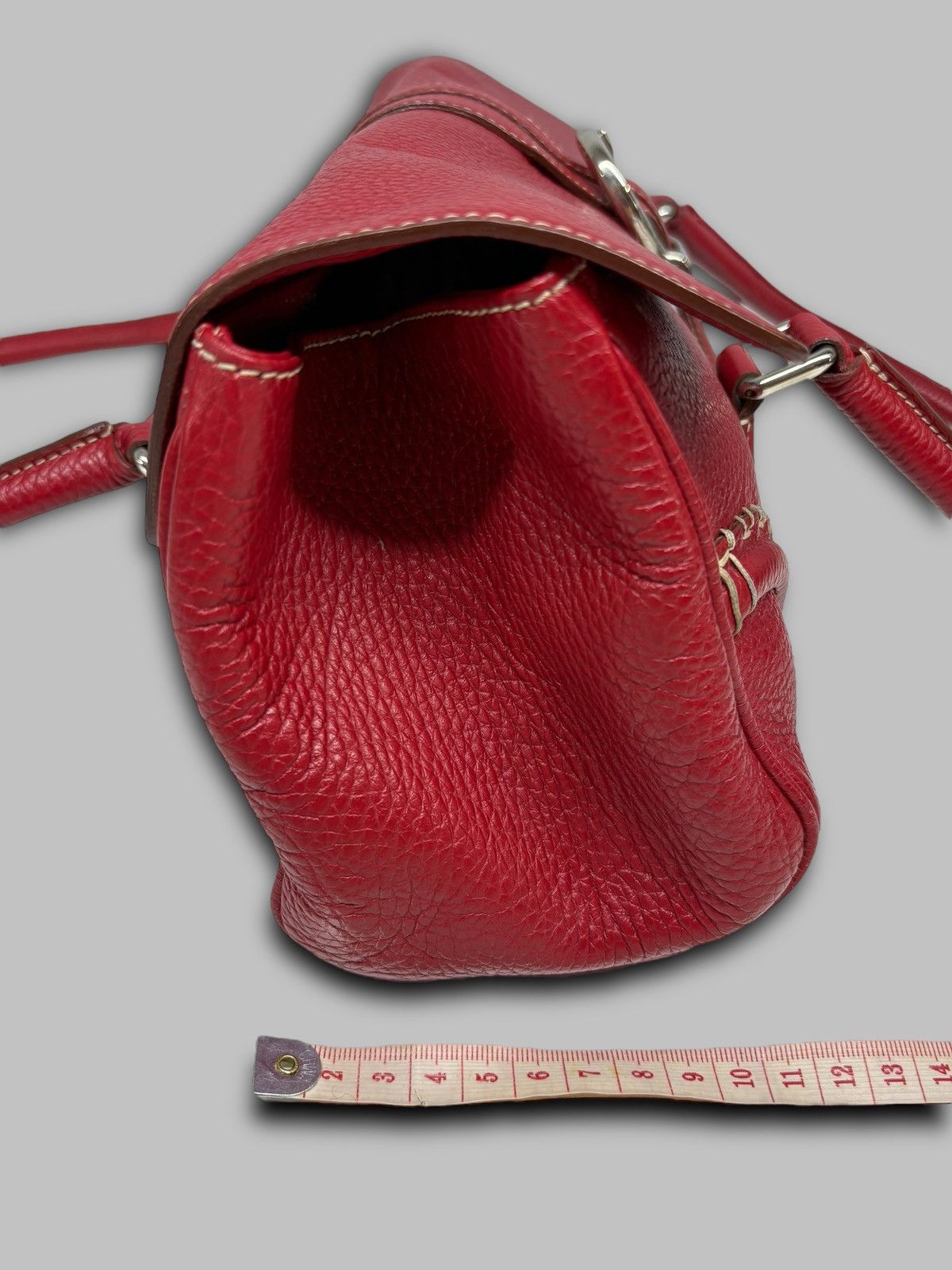 Burberry Burberry London Hot Red Leather Shoulder Bag Nova Check Size ONE SIZE - 21 Thumbnail