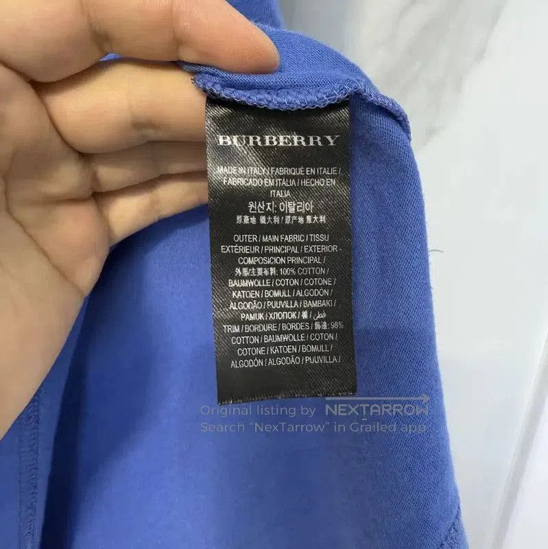 Burberry Burberry Logo Blue Cotton Short Sleeve T-Shirt. Size US S / EU 44-46 / 1 - 4 Thumbnail