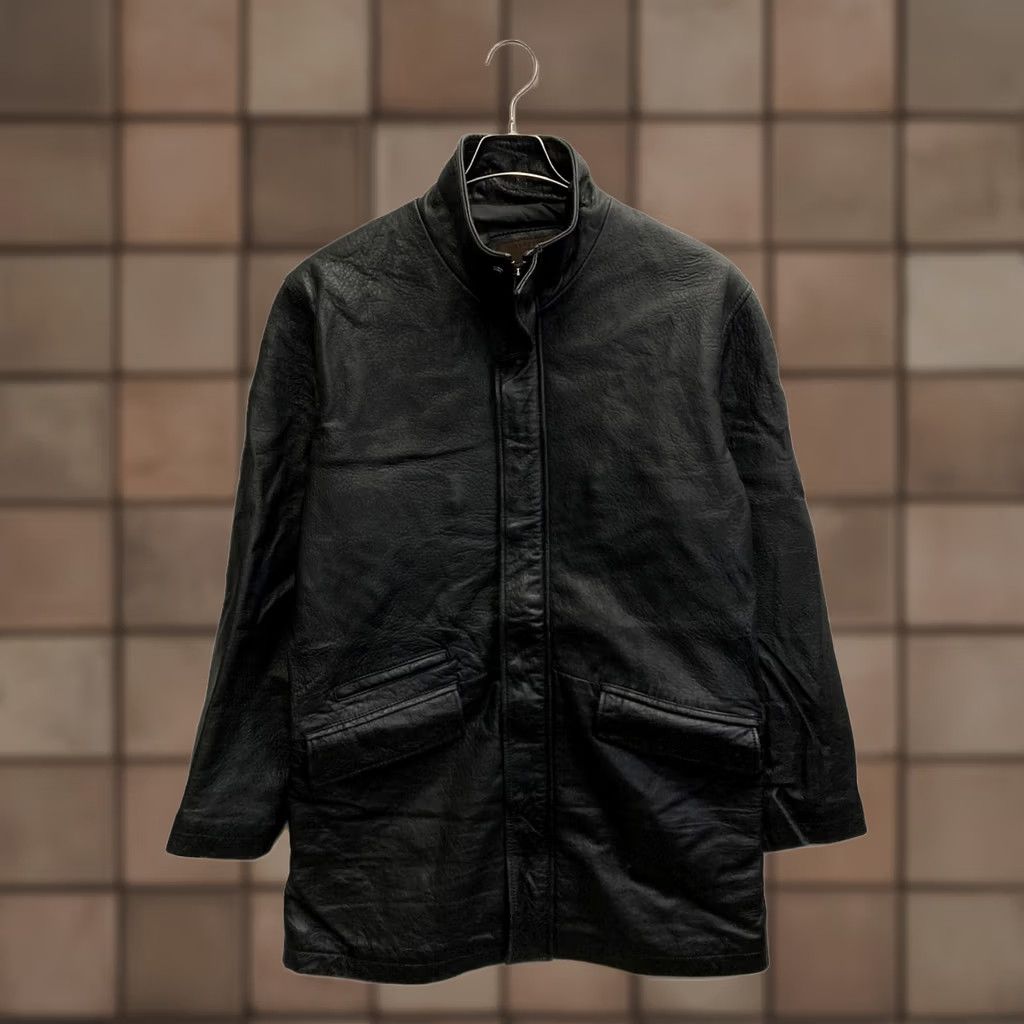 Vintage DANBERY HOMME Leather Jacket Jacket Men L Black Leather Jacket Size US L / EU 52-54 / 3 - 1 Thumbnail