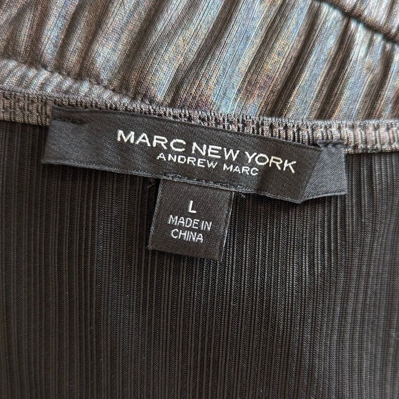 Andrew Marc Andrew Marc New York Charcoal Iridescent Silver Peplum Top Size US XXL / EU 58 / 5 - 5 Thumbnail