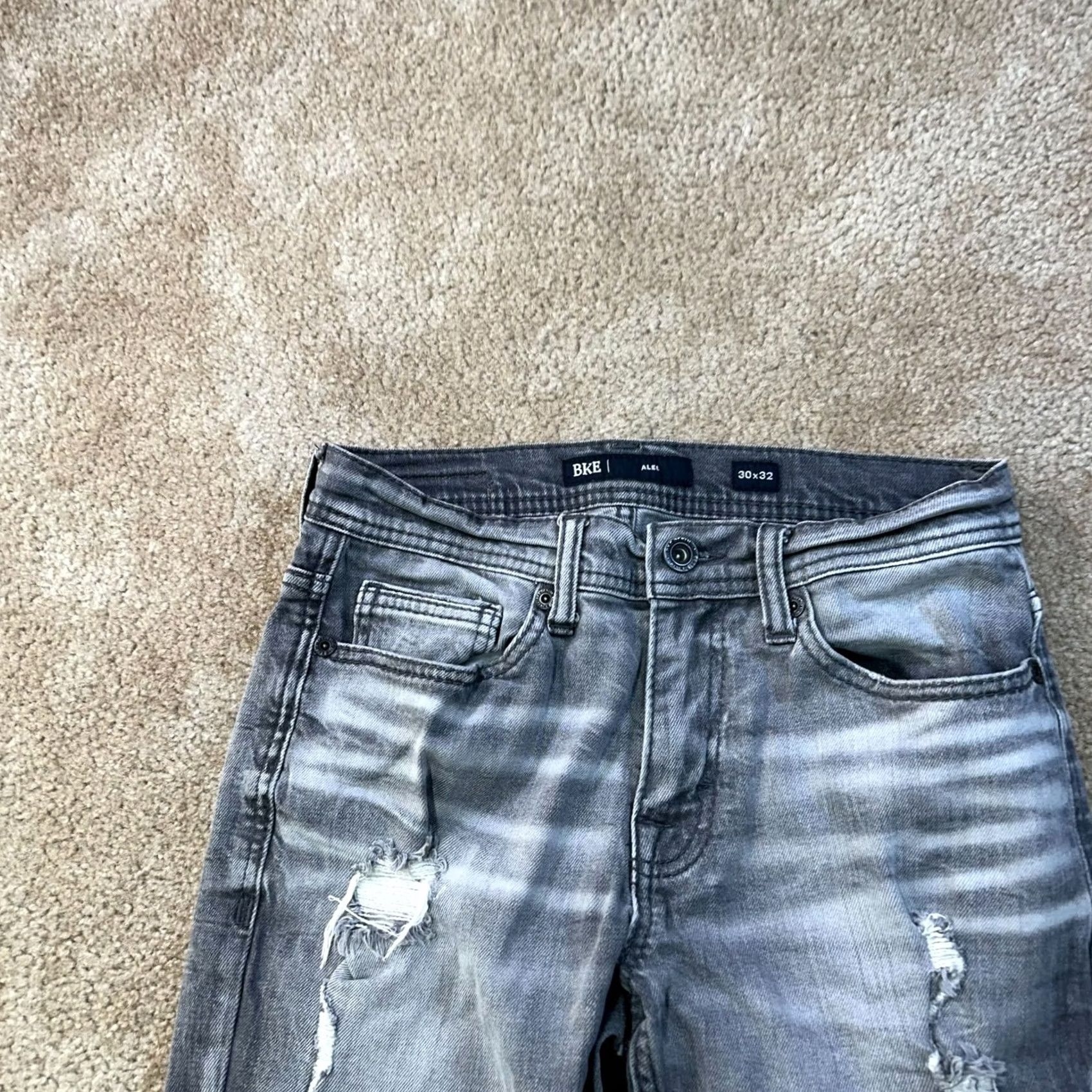 Vintage BKE Buckle Alec Jeans Men 30x32 Gray Stretch Denim Straight 5-Pocket Regular Cap Rise Mid Vintage: No Size US 30 / EU 46 - 3 Thumbnail