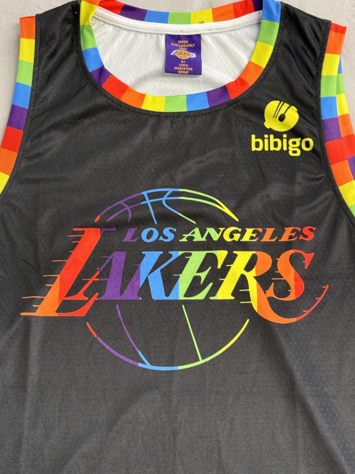 Designer Gay Pride Los Angeles NBA Lakers Basketball Jersey #1 - XL Size US XL / EU 56 / 4 - 4 Thumbnail