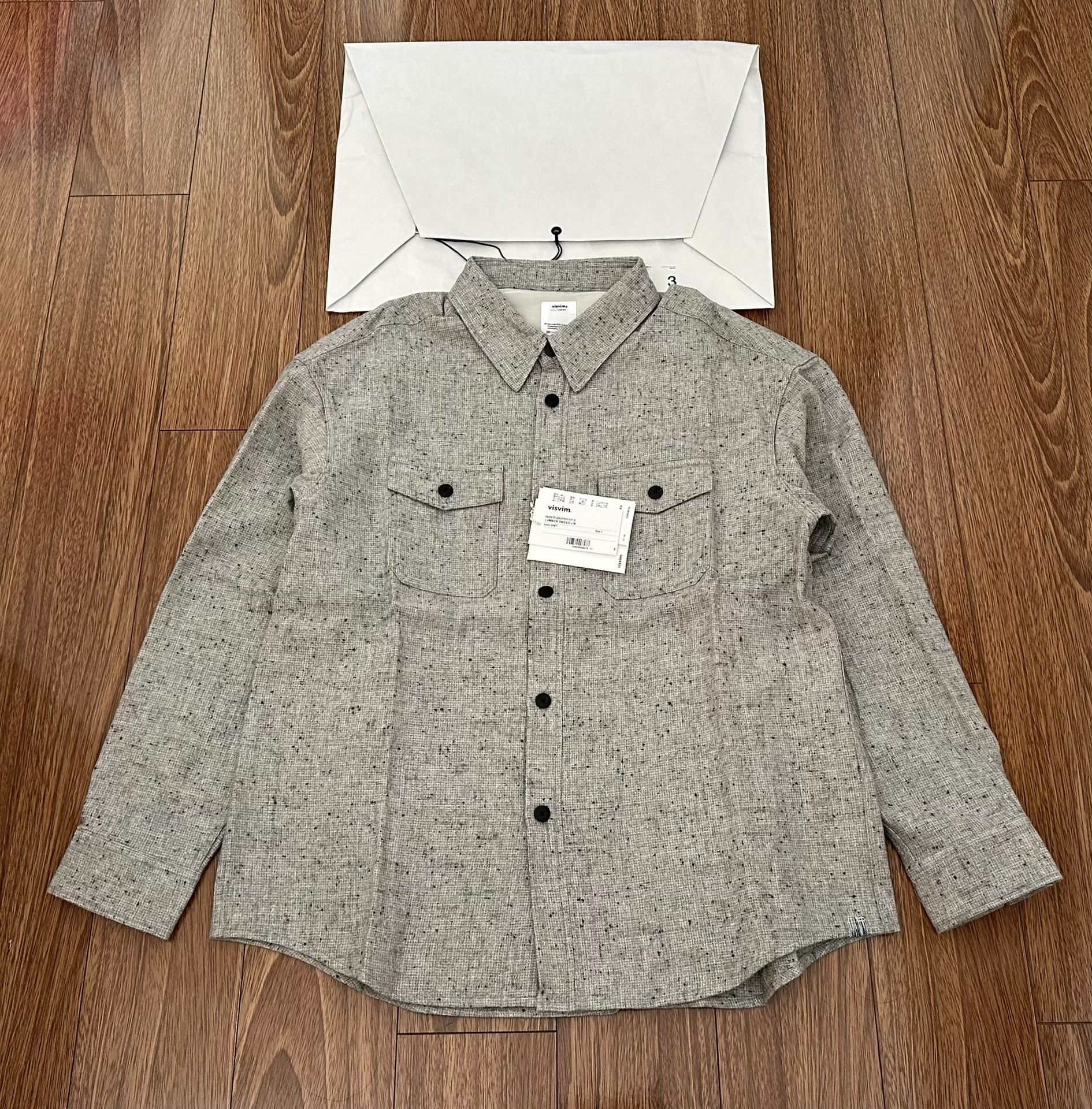 Visvim visvim lumber tweed long sleeve shirt Size US M / EU 48-50 / 2 - 1 Thumbnail