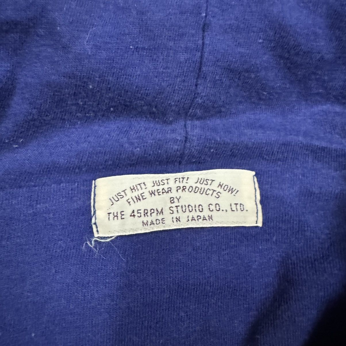 45rpm Vtg🔥45Rpm Indigo Shawl Sailor Navy Buttoned Jacket Size US L / EU 52-54 / 3 - 11 Thumbnail