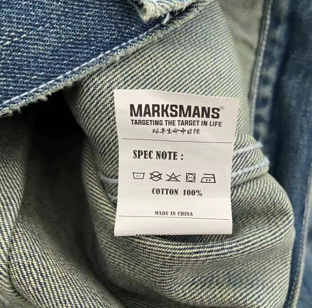 Marks & Spencer MARKSMANS SS DAMAGED DENIM JACKET Size US L / EU 52-54 / 3 - 4 Thumbnail