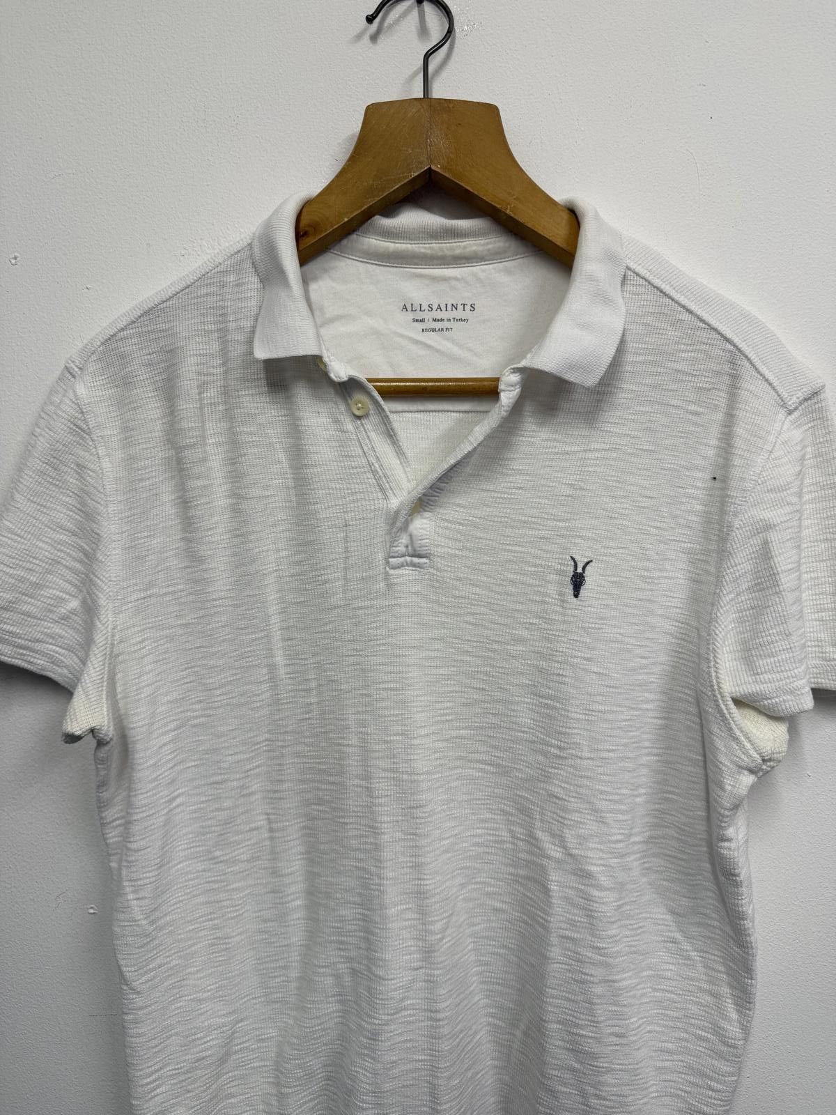 Allsaints AllSaints White Polo Shirt Small Regular Fit Made in Turkey Size US S / EU 44-46 / 1 - 4 Thumbnail