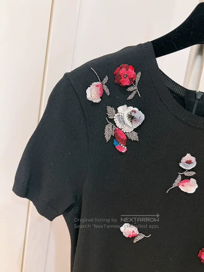 Valentino Valentino Three-dimensional floral knitted dress Size S / US 4 / IT 40 - 3 Thumbnail