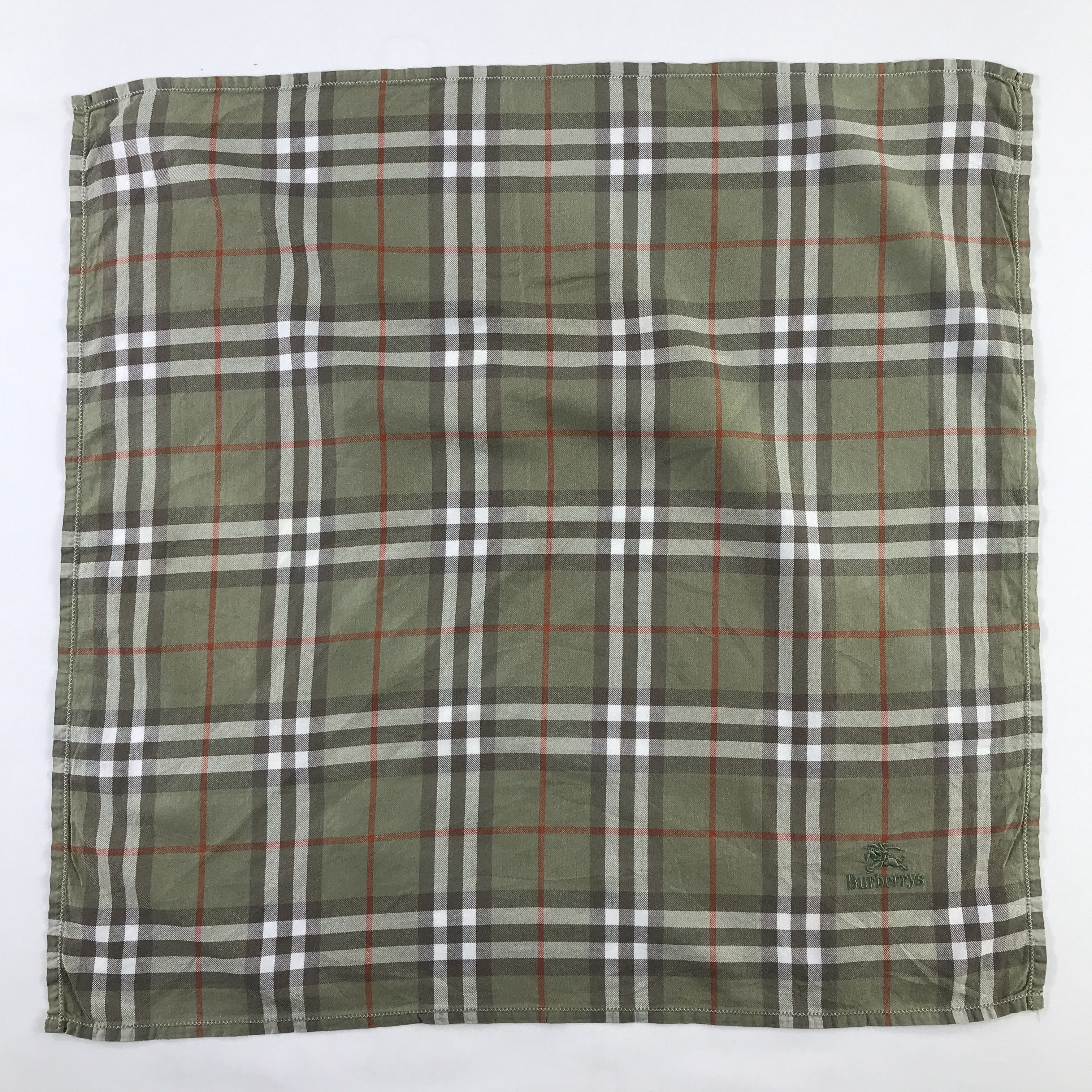 Burberry × Vintage Burberry Bandana / Handkerchief / Neckerchief - S1167 Size ONE SIZE - 1 Thumbnail