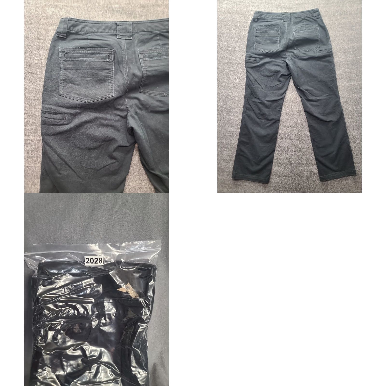 CO Duluth Fire Hose Carpenter Pants Womens 10x31 Regular Fit Black Cotton Canvas Bootcut Workwear Size 32" / US 10 / IT 46 - 9 Thumbnail