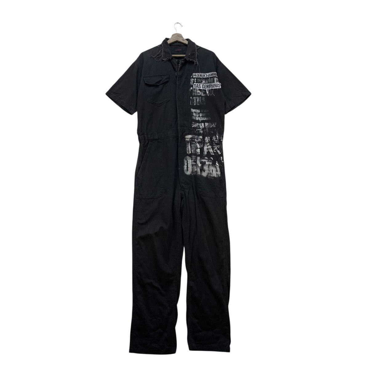 If Six Was Nine 💥 Hn+Die Overall Skull Graphic Print Splash Painting Size US 38 / EU 54 - 1 Thumbnail