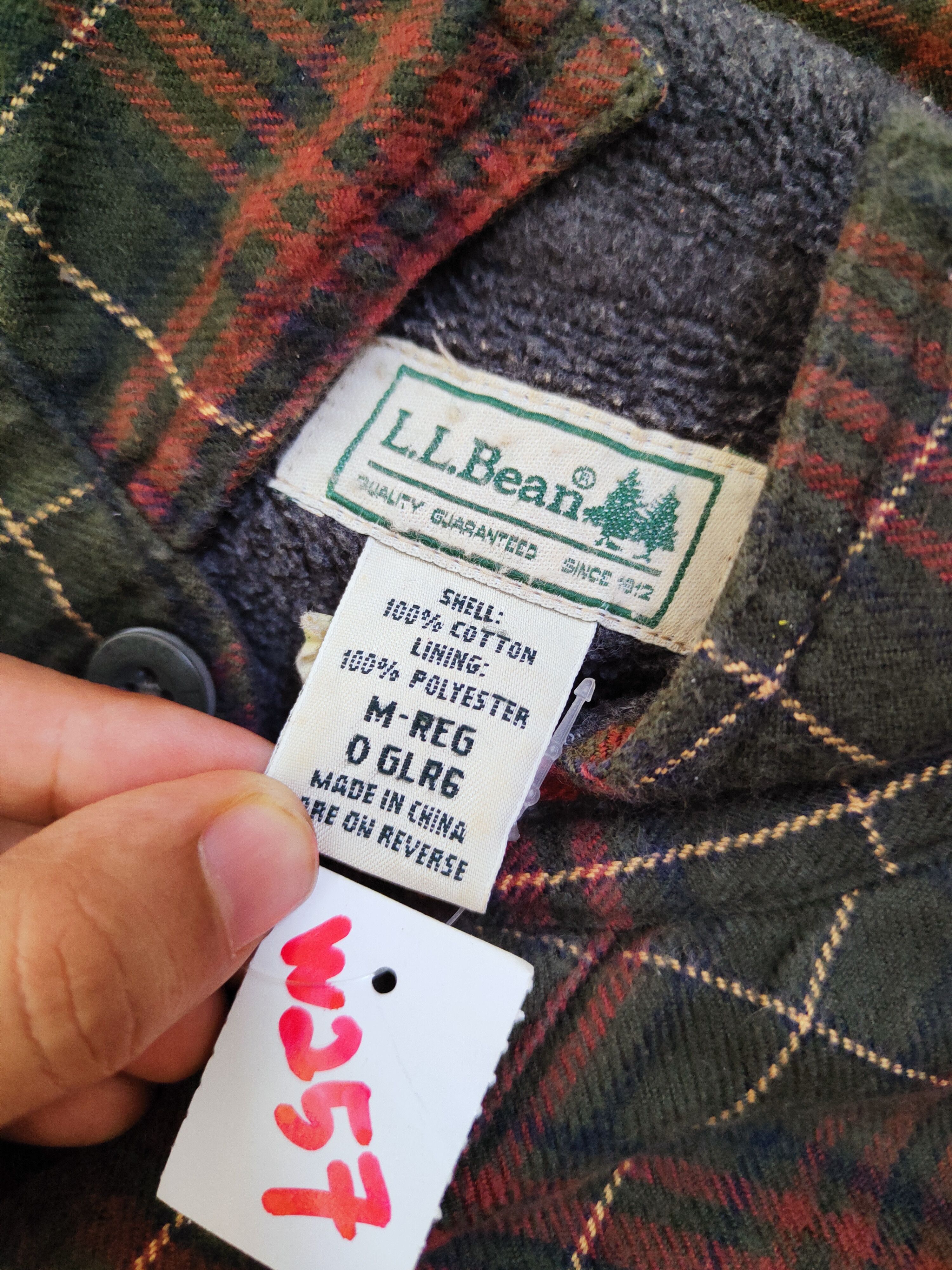 Japanese Brand × L.L. Bean L.L.Bean Olive Red Button checkered jacket #W259 Size US M / EU 48-50 / 2 - 12 Thumbnail