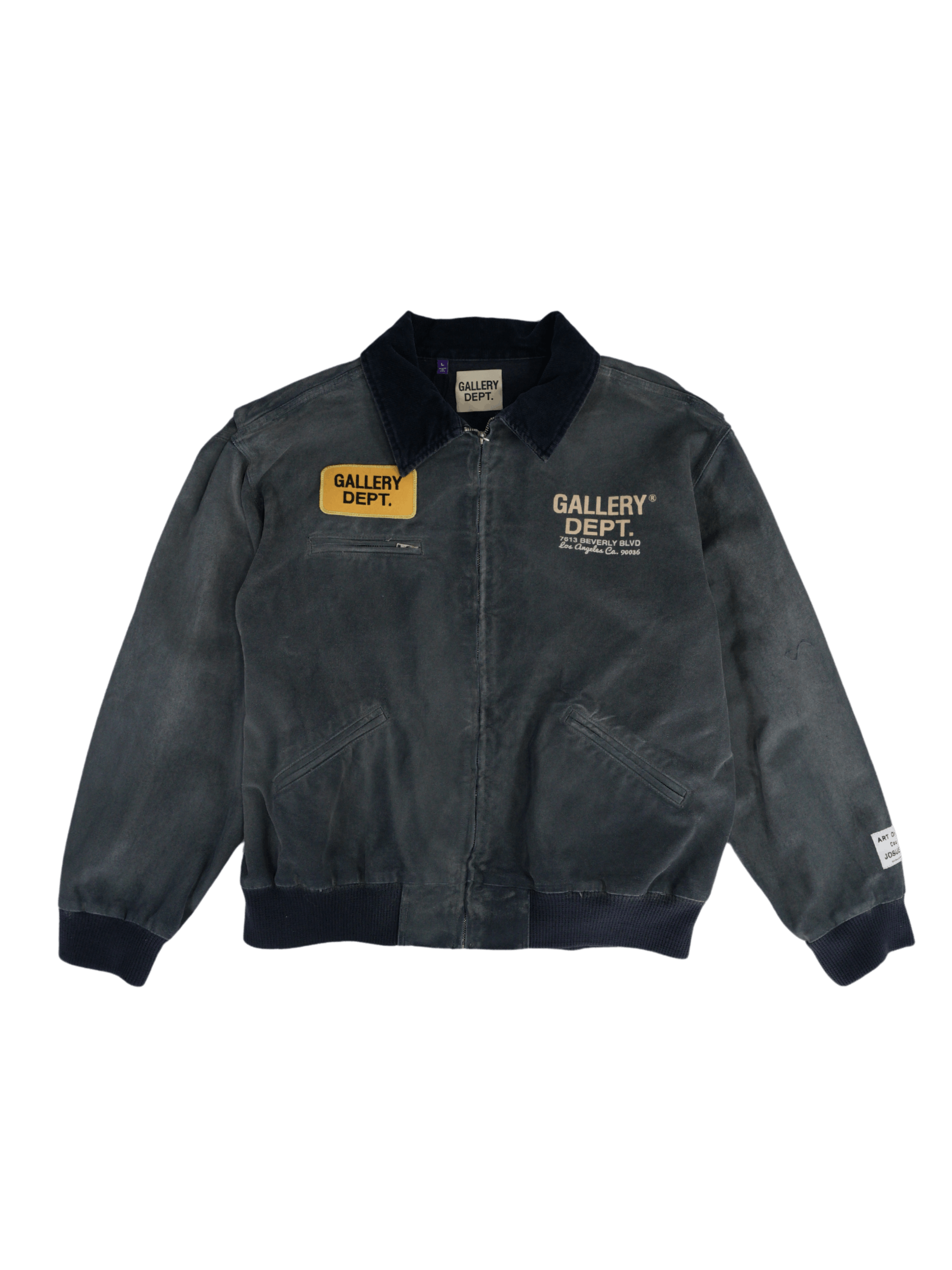 Gallery Dept. Gallery Dept Navy Branded Relaxed-Fit Cotton-canvas Jacket Size US L / EU 52-54 / 3 - 1 Thumbnail