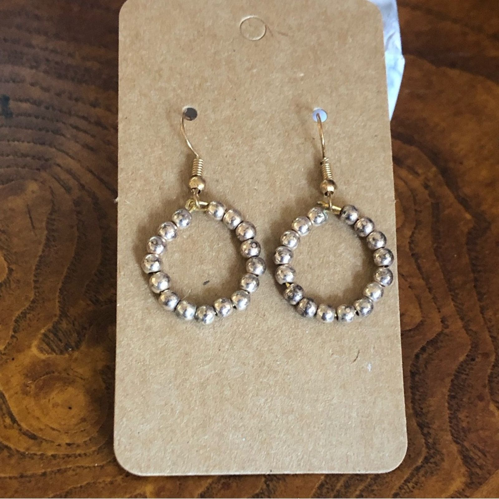 Handmade Handcrafted recycled material beaded earrings Size ONE SIZE - 1 Thumbnail