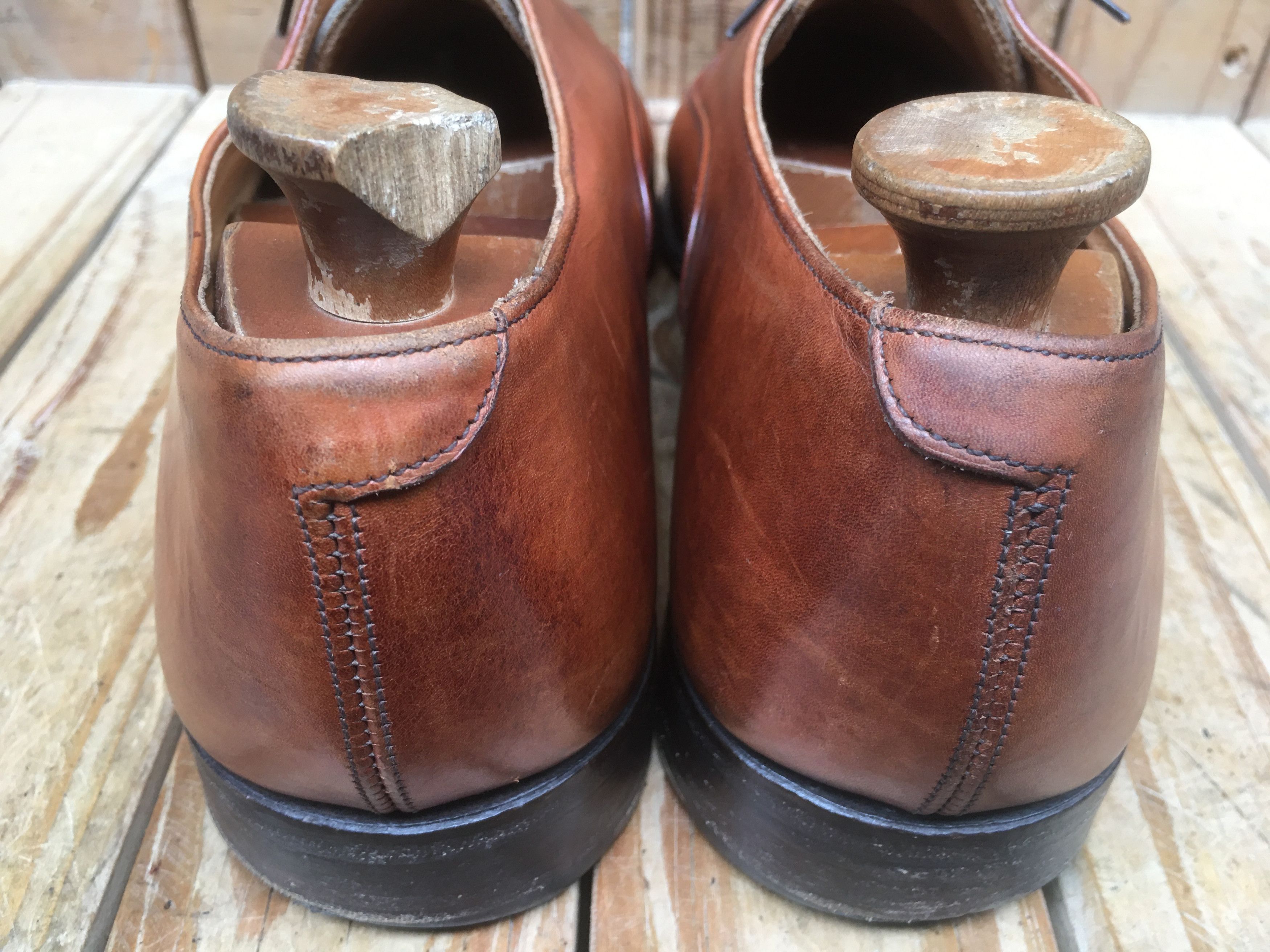 Tricker's Tricker's Regent brown plain toe leather shoes Uk 10 Size US 11 / EU 44 - 8 Thumbnail