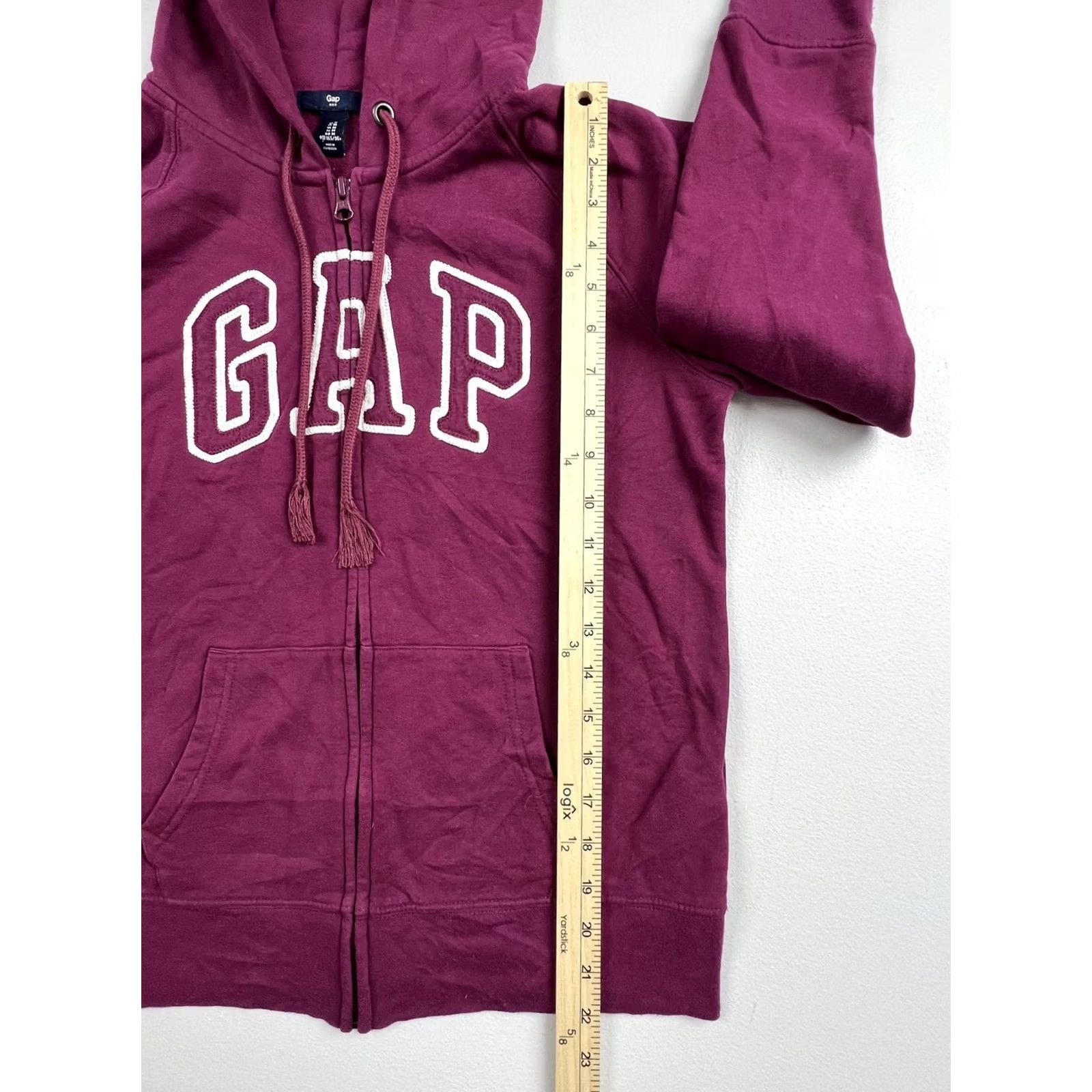 Gap VINTAGE Gap Hoodie Sweatshirt Womens Medium Purple Full Zip Fleece GAP Logo Warm Size M / US 6-8 / IT 42-44 - 5 Thumbnail