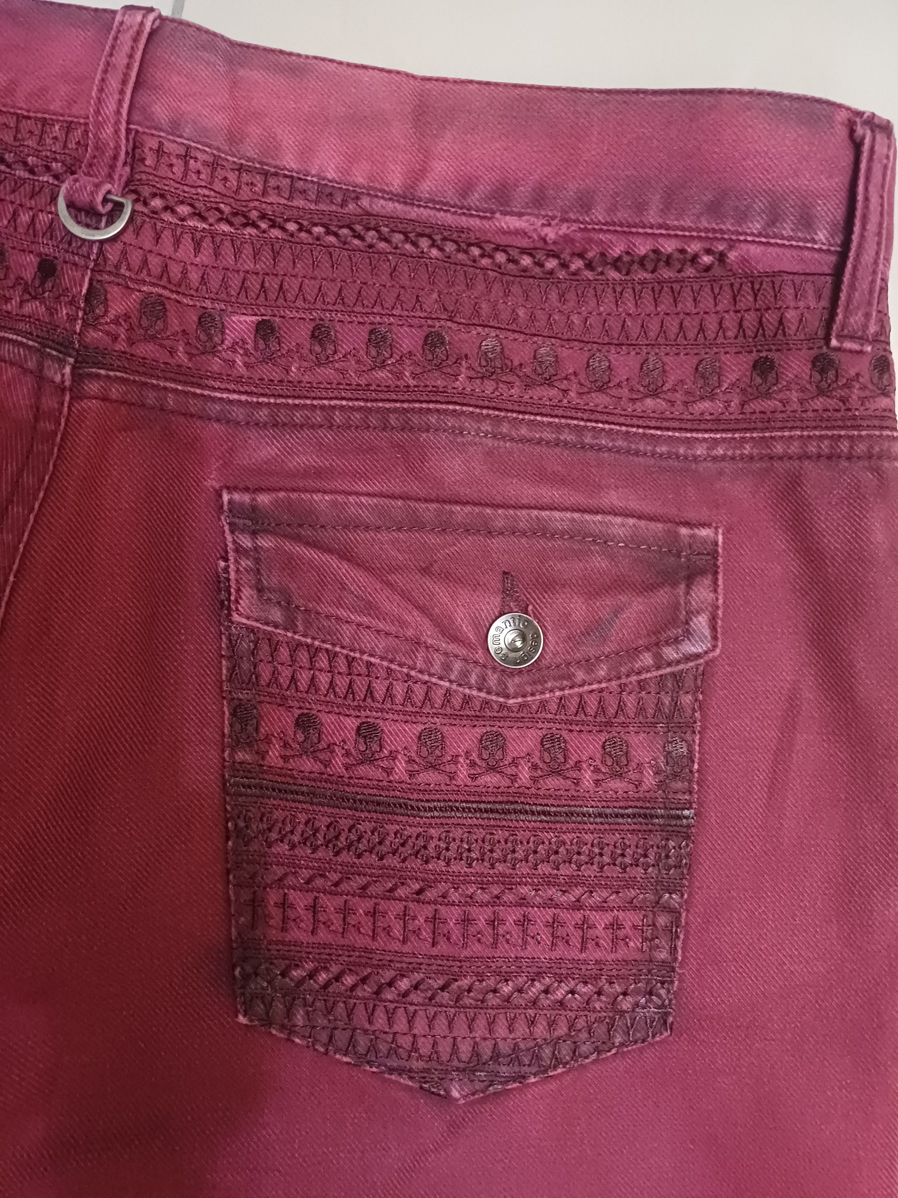 semanticdesign Superb red colour & skull embroidery design jeans 🔥🔥🔥 Size US 36 / EU 52 - 13 Thumbnail