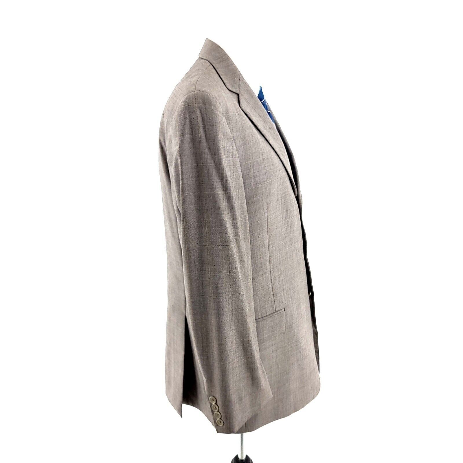 Hart Schaffner Marx DAMAGED Hart Schaffner Marx Gold Trumpeter Wool 3 Button Bla Size 40R - 8 Thumbnail