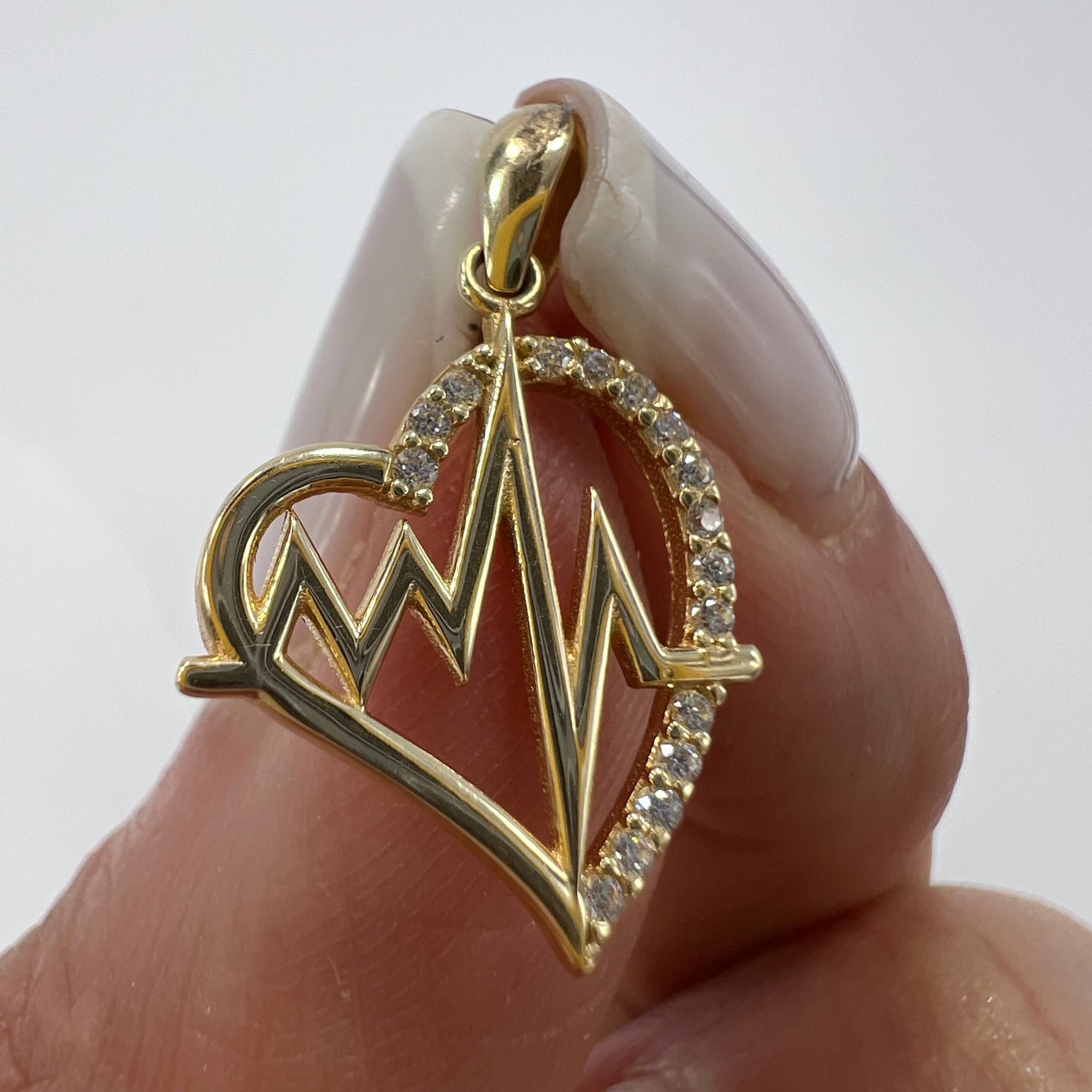 Other Italian 14K Gold Pendant Heart Design Luxury Gift 1.0g Size ONE SIZE - 6 Thumbnail
