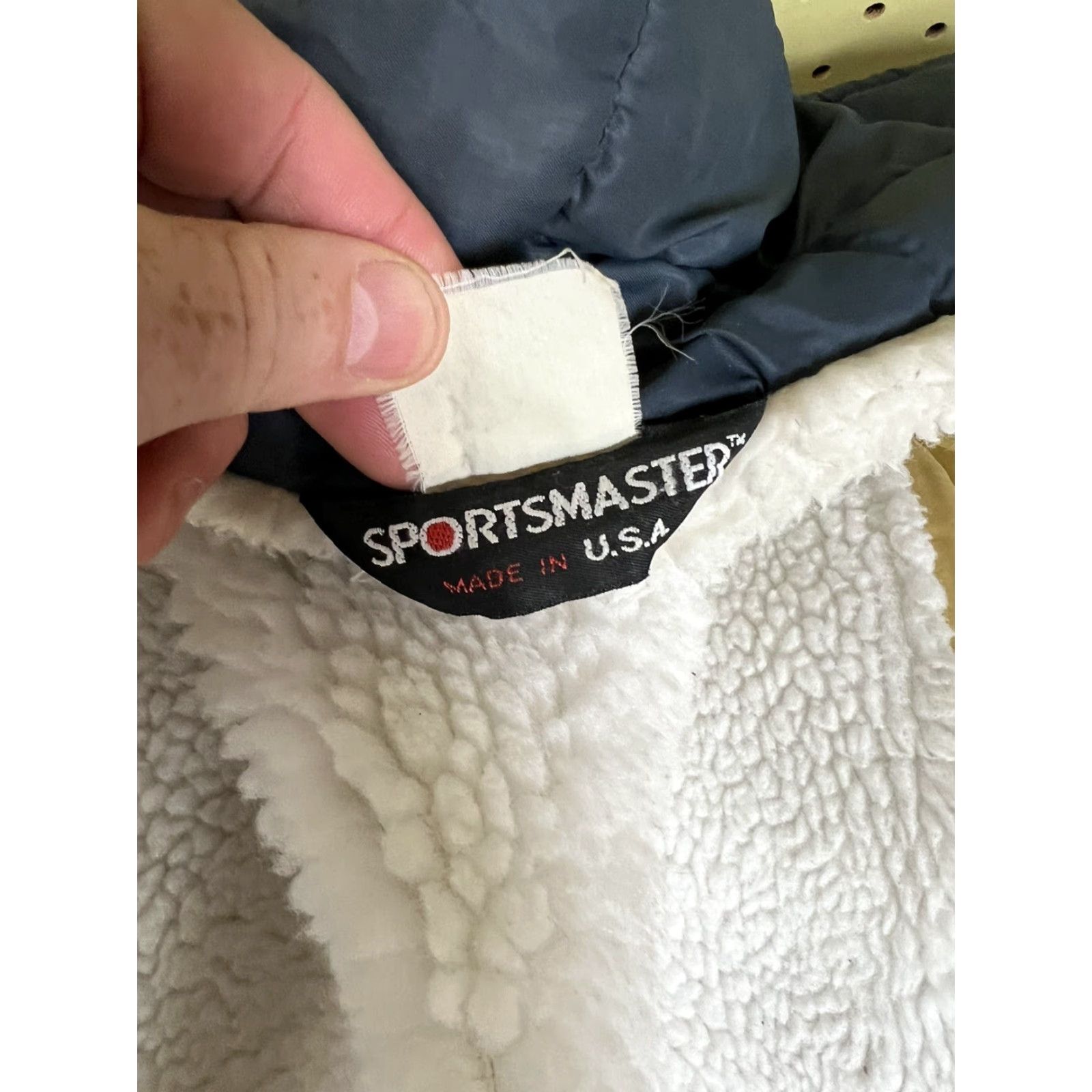 Vintage VINTAGE Shearling Mens XL Sportsmaster Blue Nylon High Pile Fleece Zip Jacket Quilted Winter Size US XL / EU 56 / 4 - 5 Thumbnail