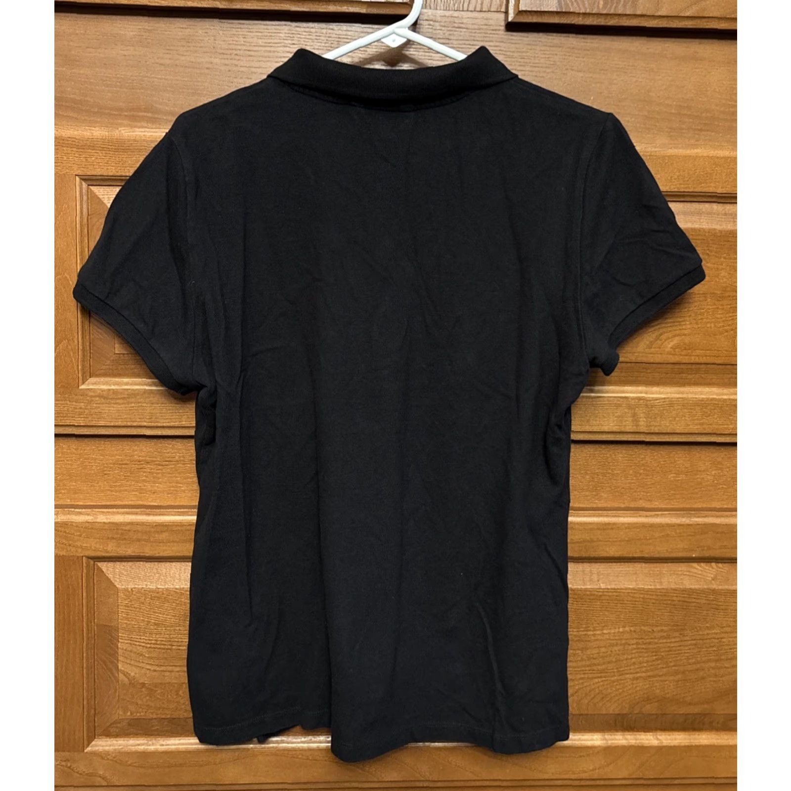 Nautica Nautica Polo Shirt Womens 2XL Black Short Sleeve Collared Pullover Cotton Blend Knit Logo Stitched Basic Classic Preppy Size XXL / US 16-18 / IT 52-54 - 2 Thumbnail