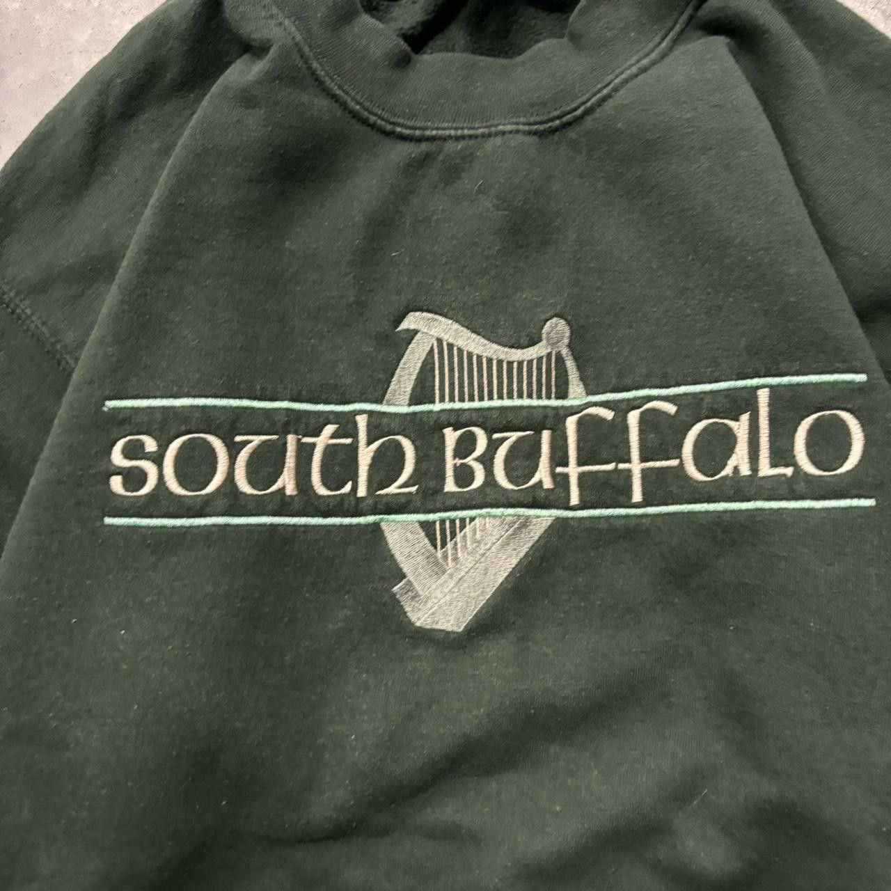 Japanese Brand × Vintage Vintage 90s Forest Green South Buffalo Embroidered Essential Crewneck! Size US M / EU 48-50 / 2 - 5 Thumbnail