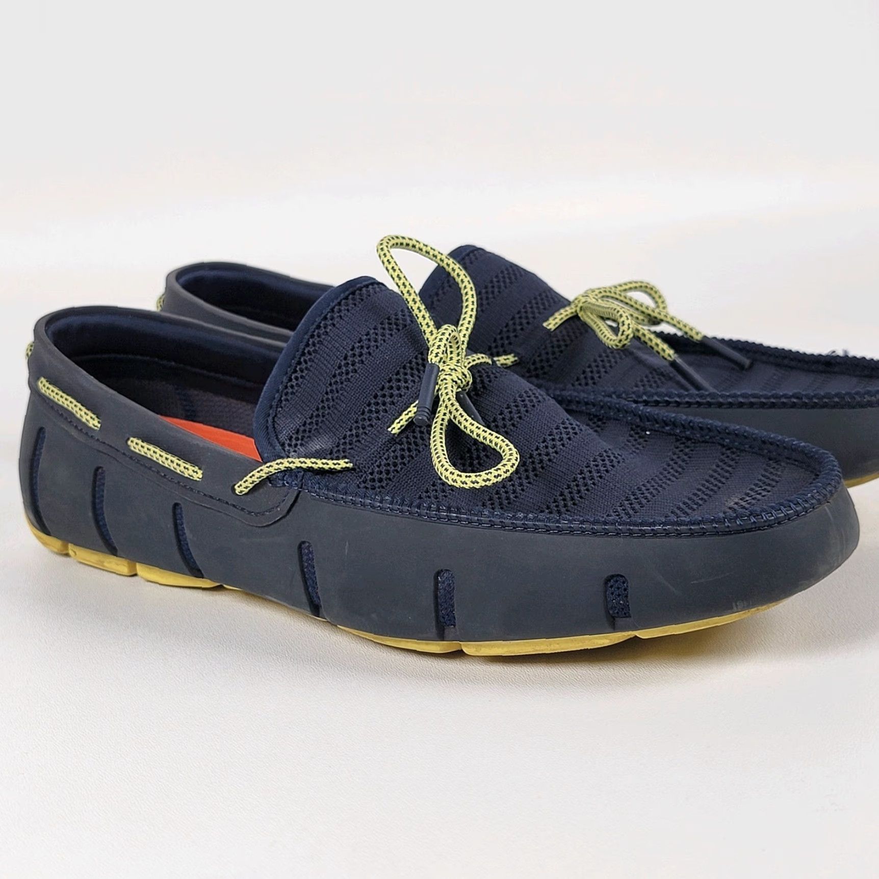 Swims Swims Men's 12M Braided Lace Loafers Navy/Gold Fusion Size US 11 / EU 44 - 2 Thumbnail