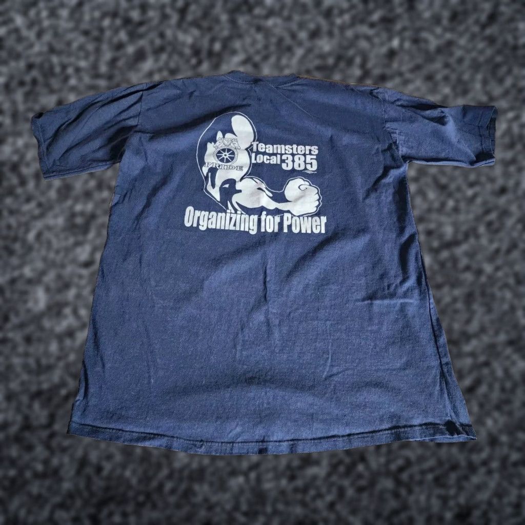 Union LA Union Teamsters LOCAL 385 Always Essential Double Sided Mens 2XL T Shirt Size US XXL / EU 58 / 5 - 1 Thumbnail