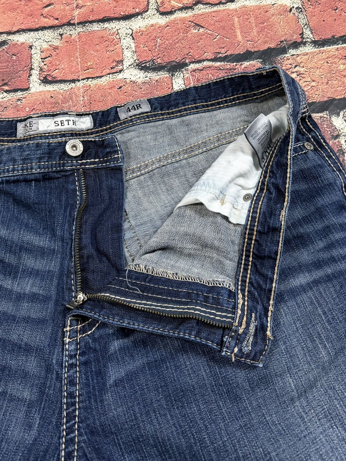 BKE BKE Seth Jeans Blue Relaxed Straight Leg Stretch Denim Size US 44 / EU 60 - 6 Thumbnail