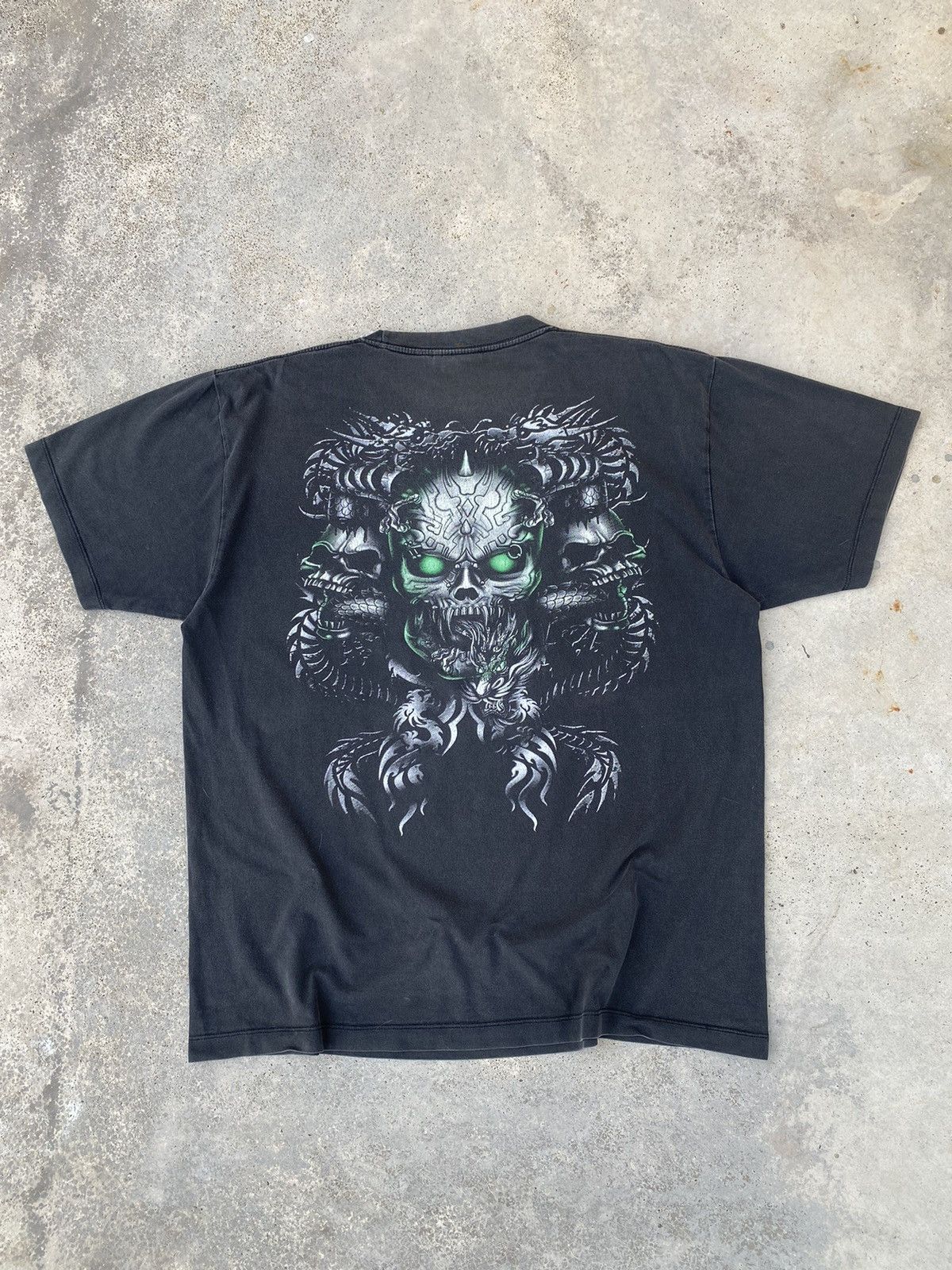Affliction 2000s JNCO Styled Grunge Cyber Skulls y2k Shirt Size US L / EU 52-54 / 3 - 4 Thumbnail