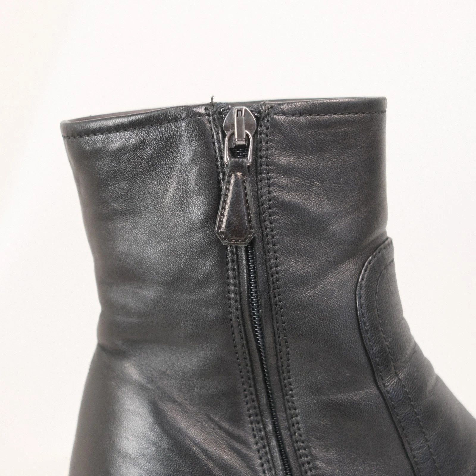 Prada Prada Calzature Donna Black Leather Boots Size 37 City Boots Size US 7.5 / IT 37.5 - 9 Thumbnail