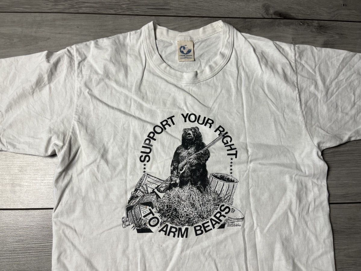 Band Tees × Vintage Vintage Support your Right To arm Bears Tshirt 1984 Size US M / EU 48-50 / 2 - 3 Thumbnail