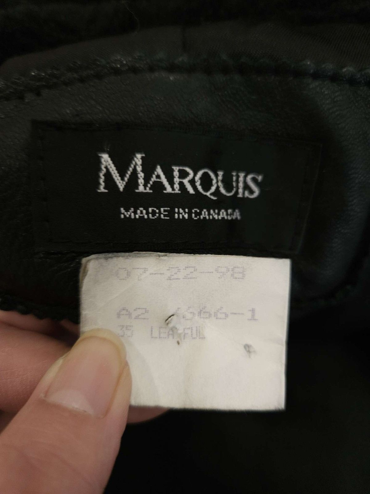 Vintage Vintage Genuine Leather/Lambskin Quilted Jacket By Marquis Size XXL / US 16-18 / IT 52-54 - 17 Thumbnail