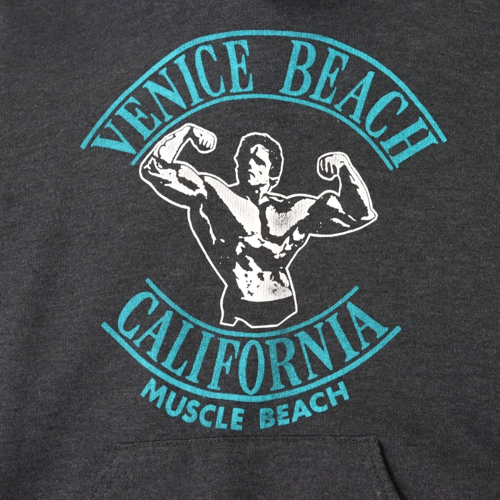 Vintage VINTAGE Arnold Schwarzenegger Muscle Beach Venice California Sz S Hoodie Sweatshirt Gray Size US S / EU 44-46 / 1 - 2 Thumbnail