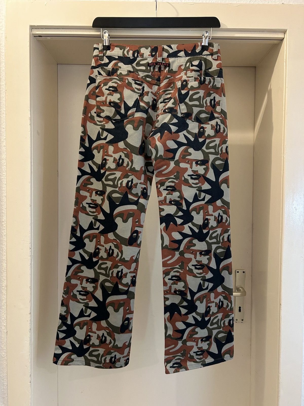 Jean Paul Gaultier Jean Paul Gaultier vintage punk faces camo wide leg pants Size US 30 / EU 46 - 3 Thumbnail