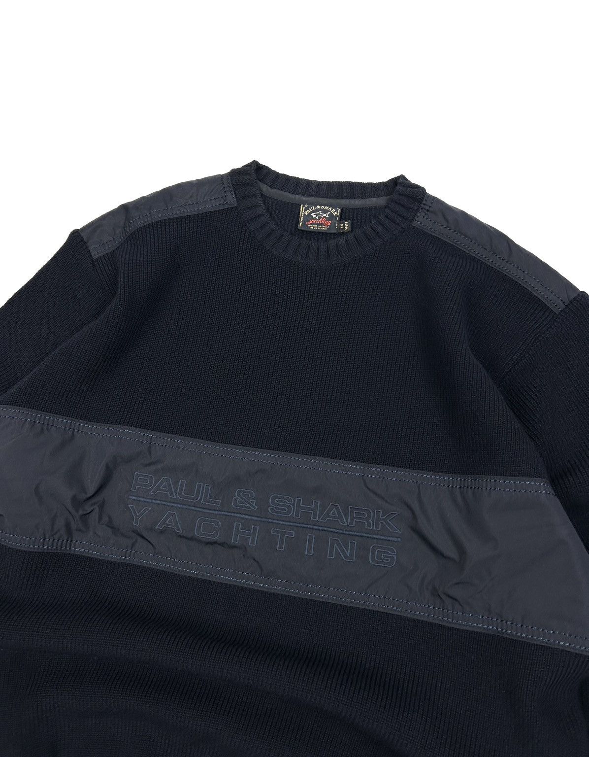 Paul & Shark Luxury Paul & Shark Yachting Knit Wool Sweater Navy Vintage Size US L / EU 52-54 / 3 - 6 Thumbnail