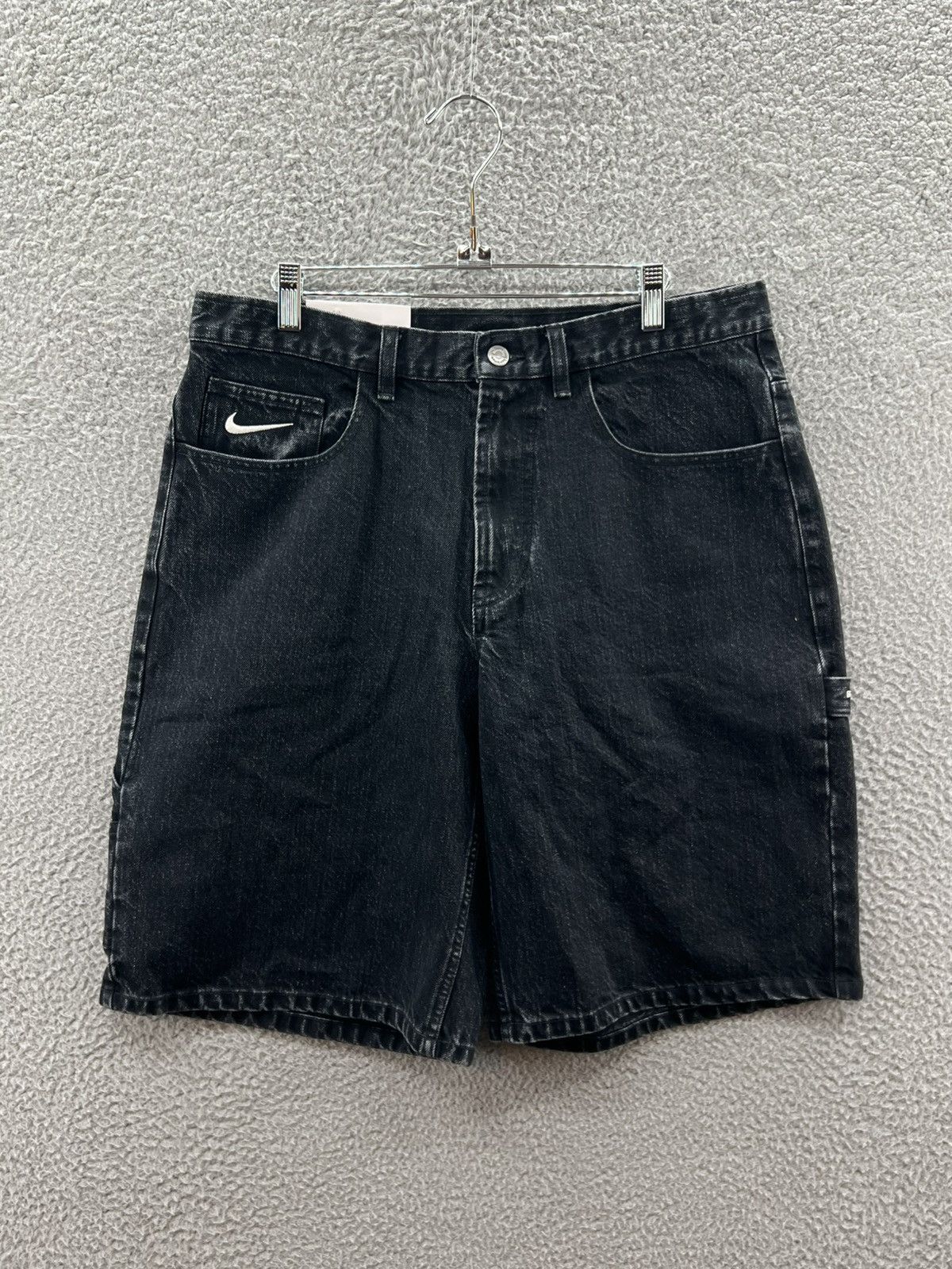 Nike × Supreme Nike x Supreme FQ0344-010 Sample Black Dark Denim Shorts |  Grailed