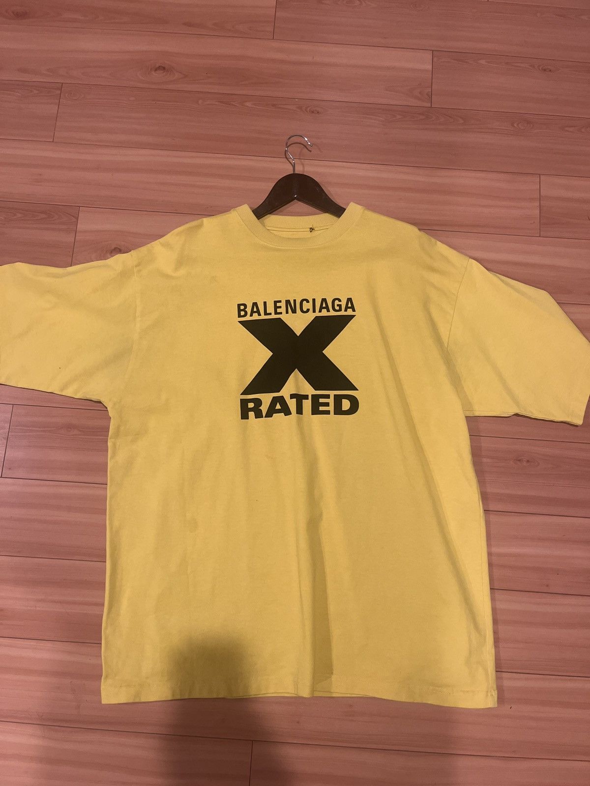 image of X Rated Balenciaga Shirt in Yellow, Men's (Size XL)