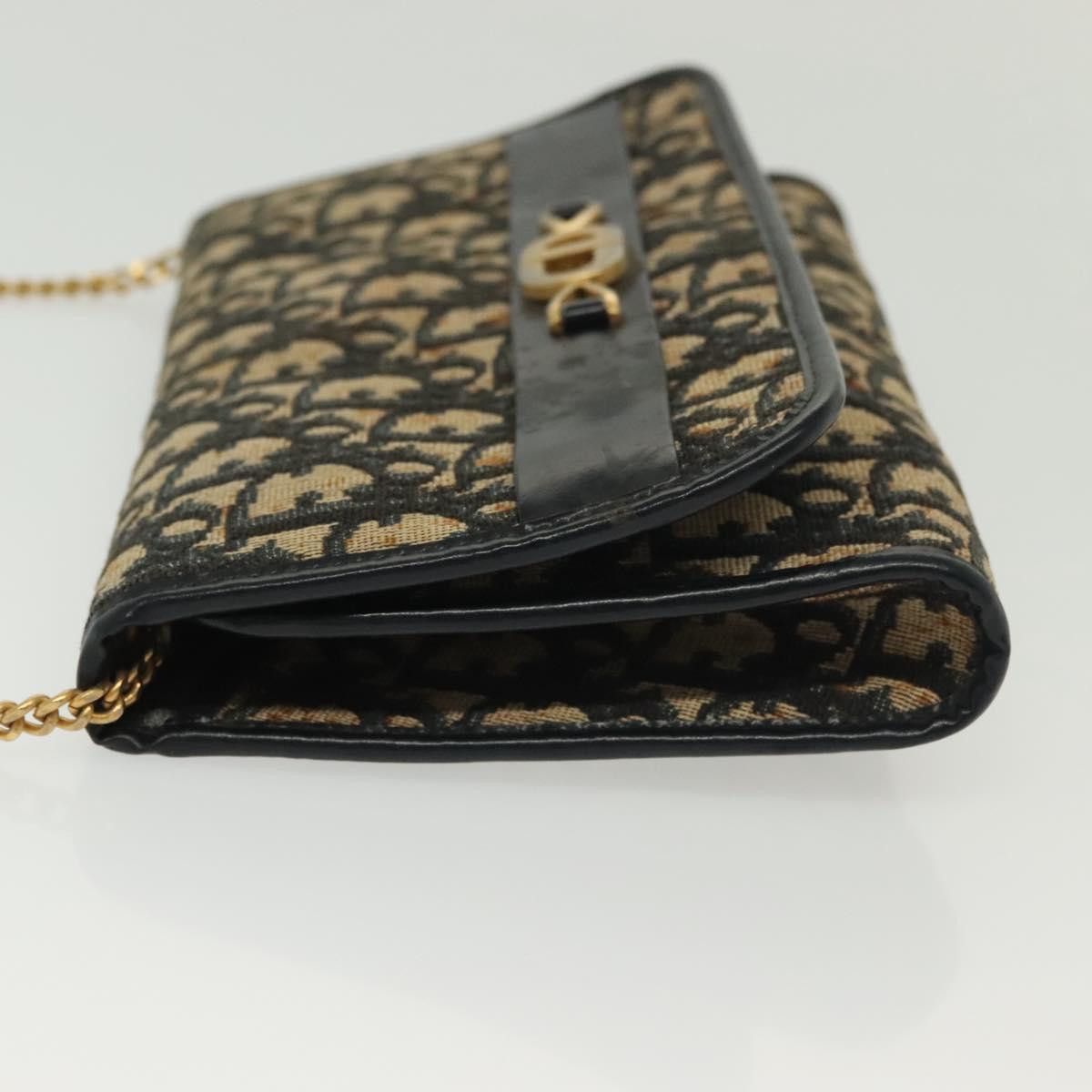 Dior DIOR Trotter Canvas Chain Shoulder Bag Navy Gold Size ONE SIZE - 5 Thumbnail