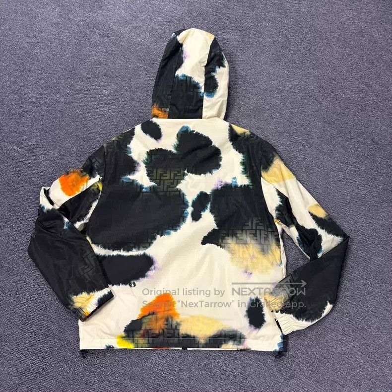 Fendi Fendi Patterned Logo Printed Splatter Effect Zip-Up Hooded Size US S / EU 44-46 / 1 - 5 Thumbnail