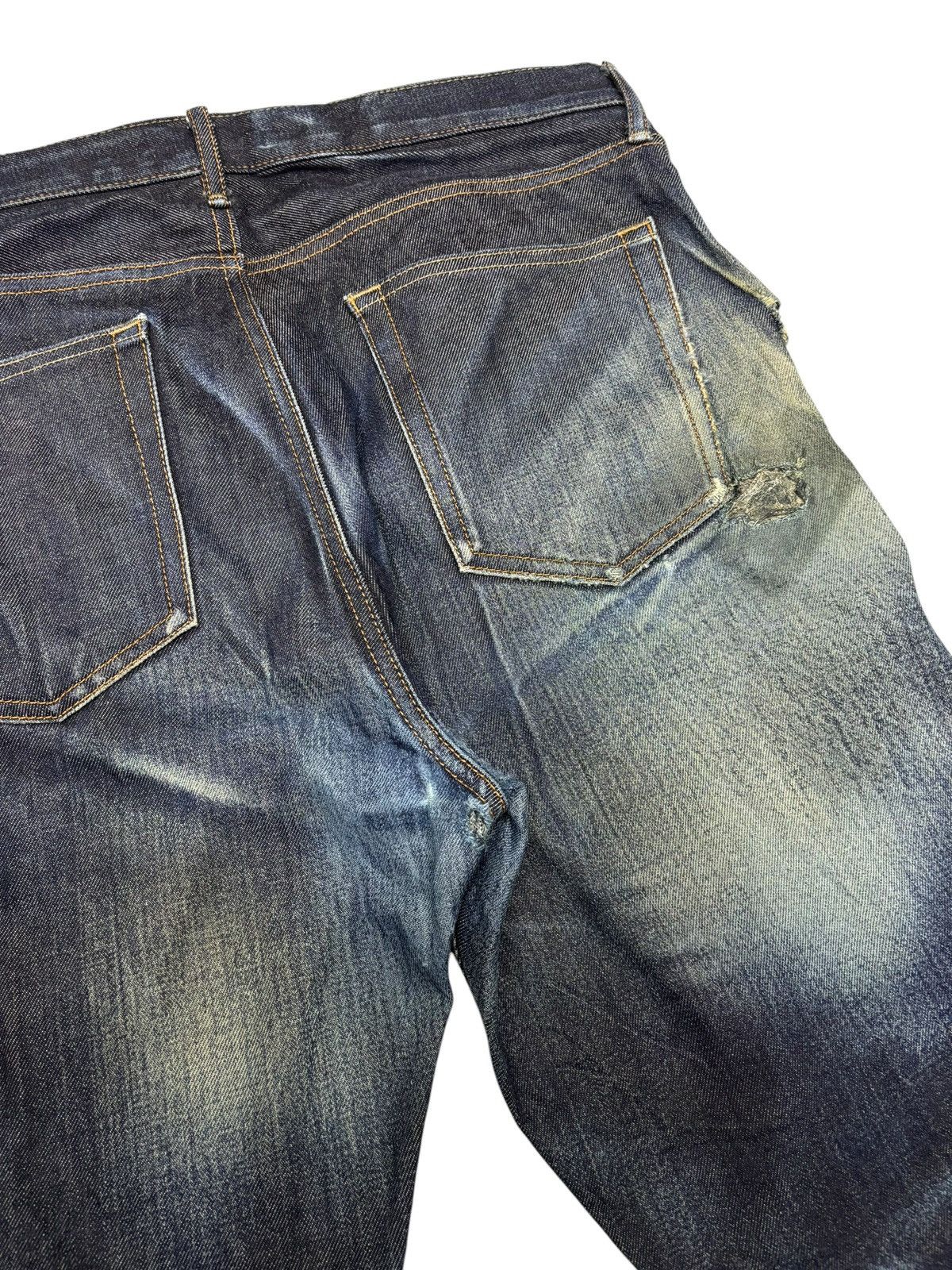 Undercover × Uniqlo VINTAGE UNIQLO DESTROYED DENIM JEANS Size US 35 - 9 Thumbnail