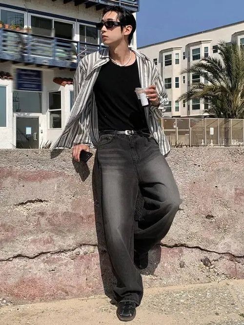 Jean RETRO vintage 90s washed jeans pants Size US 34 / EU 50 - 1 Thumbnail